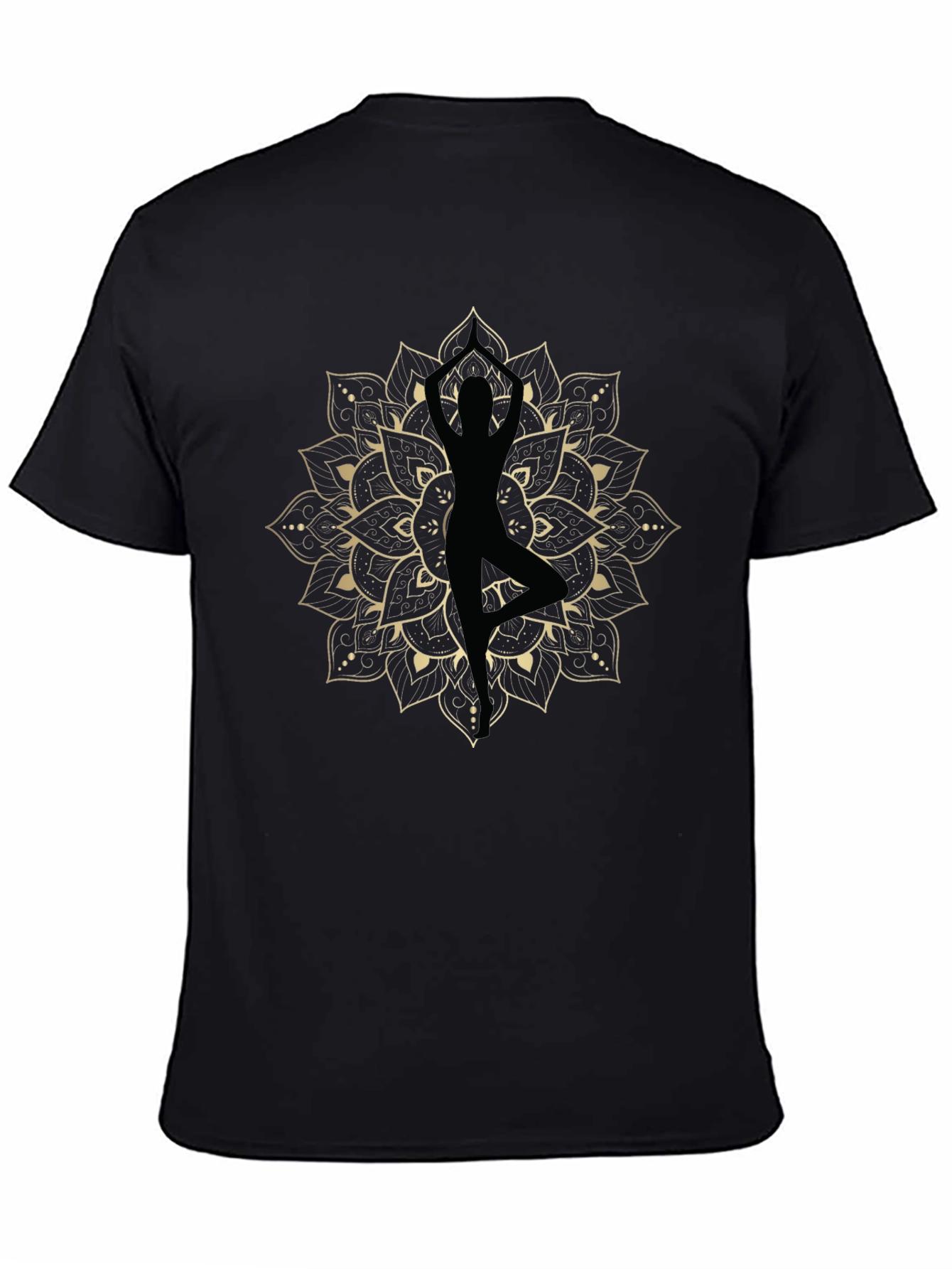 Yoga Mandala T-Shirt - Black