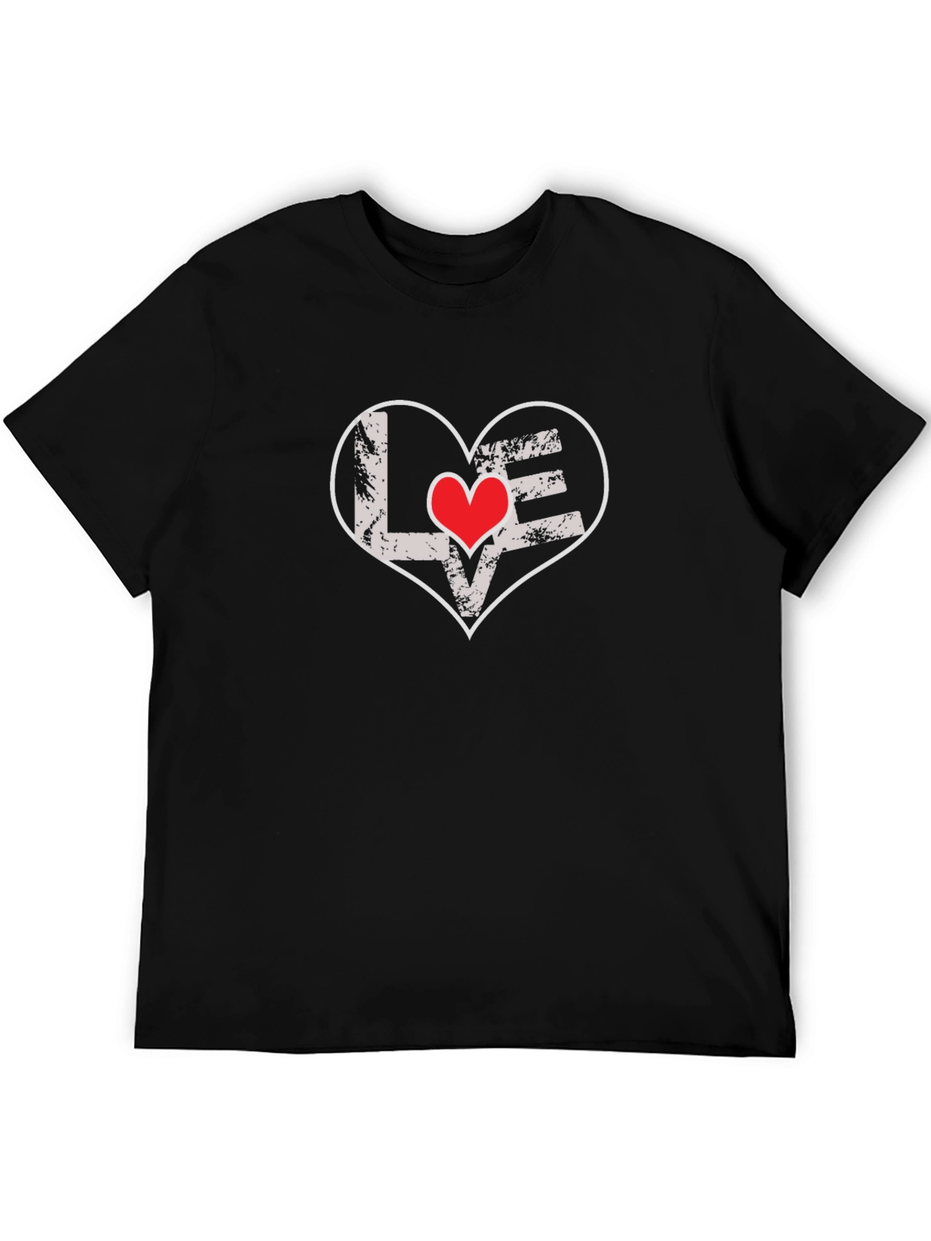 Love Heart Graphic Tee - Black T-Shirt