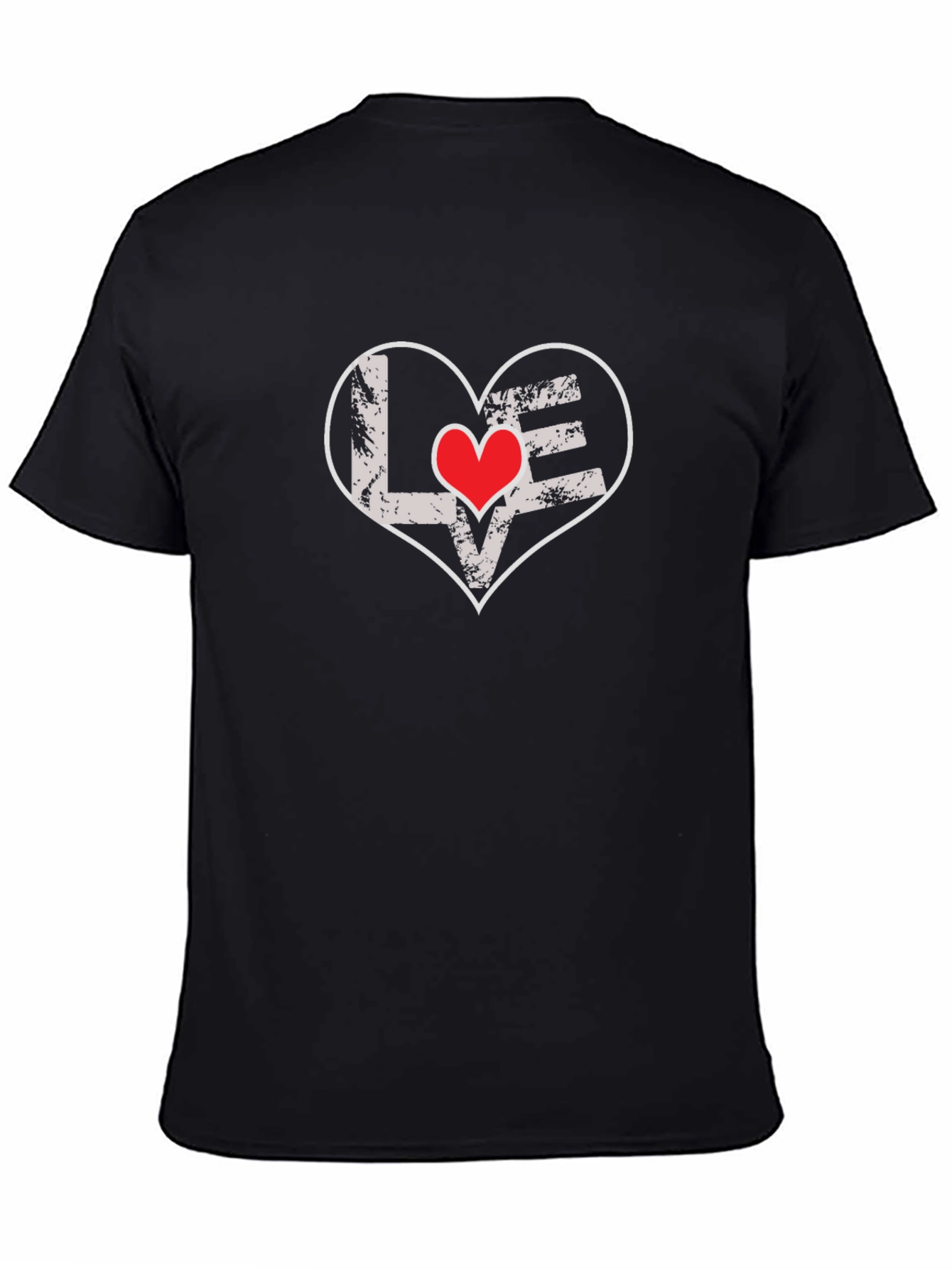 Love Heart Graphic Tee - Black T-Shirt