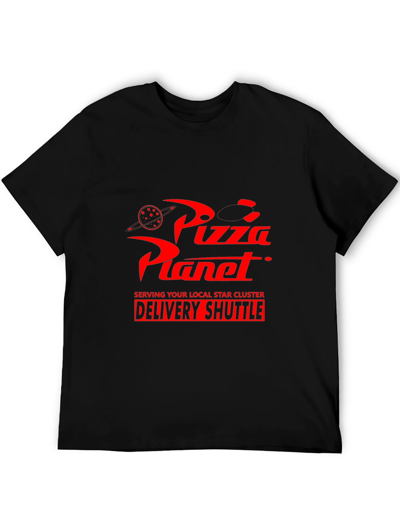 Pizza Planet Delivery Shuttle Black T-Shirt