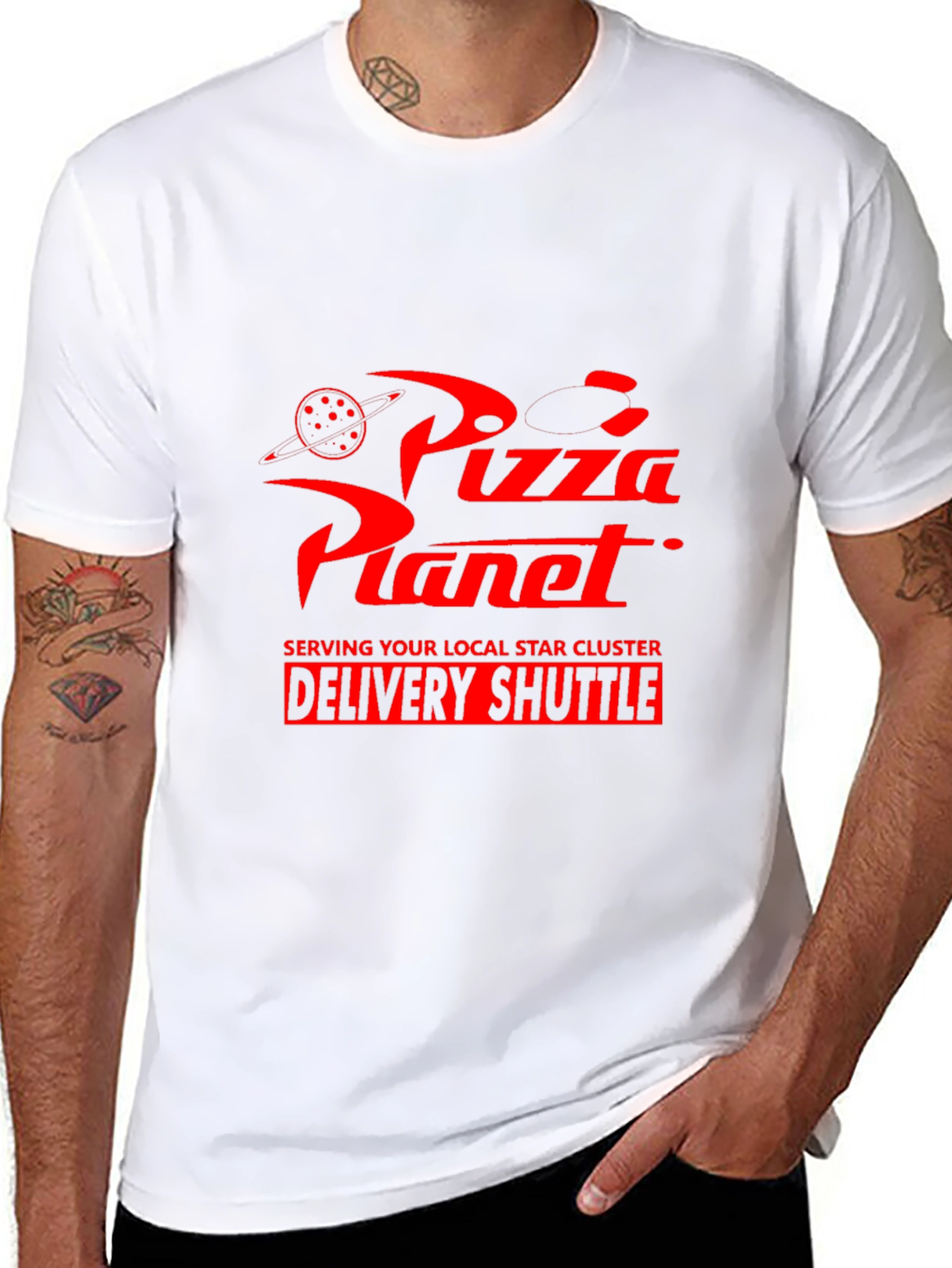 Pizza Planet Delivery Shuttle Black T-Shirt