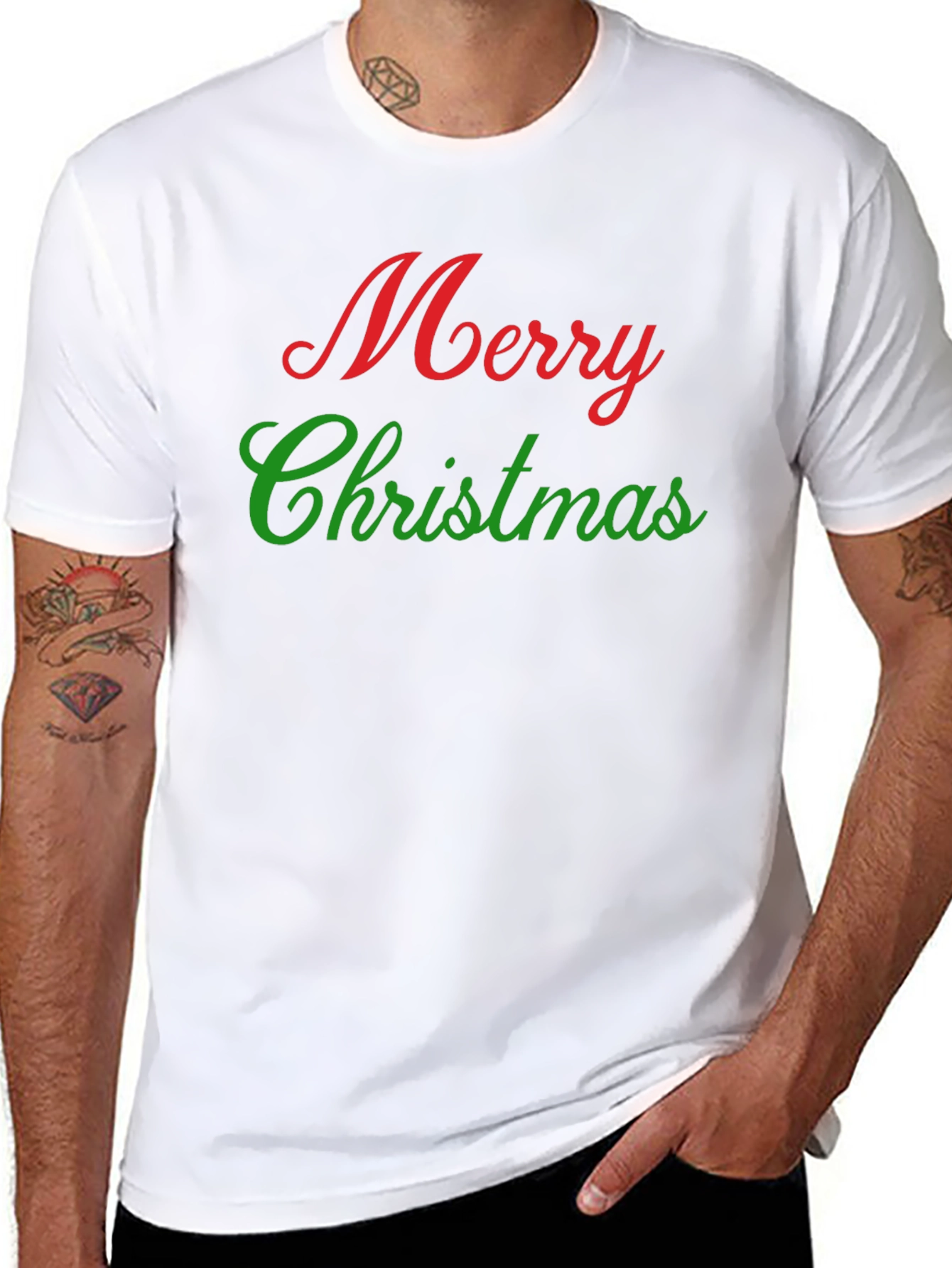Festive Merry Christmas Graphic T-Shirt