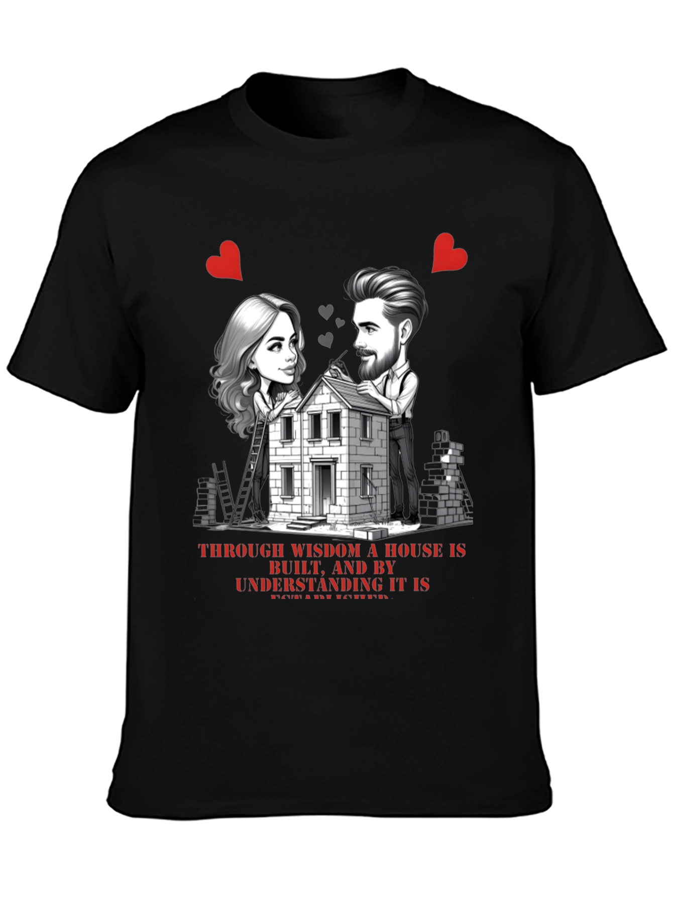Wisdom House Black Graphic T-Shirt