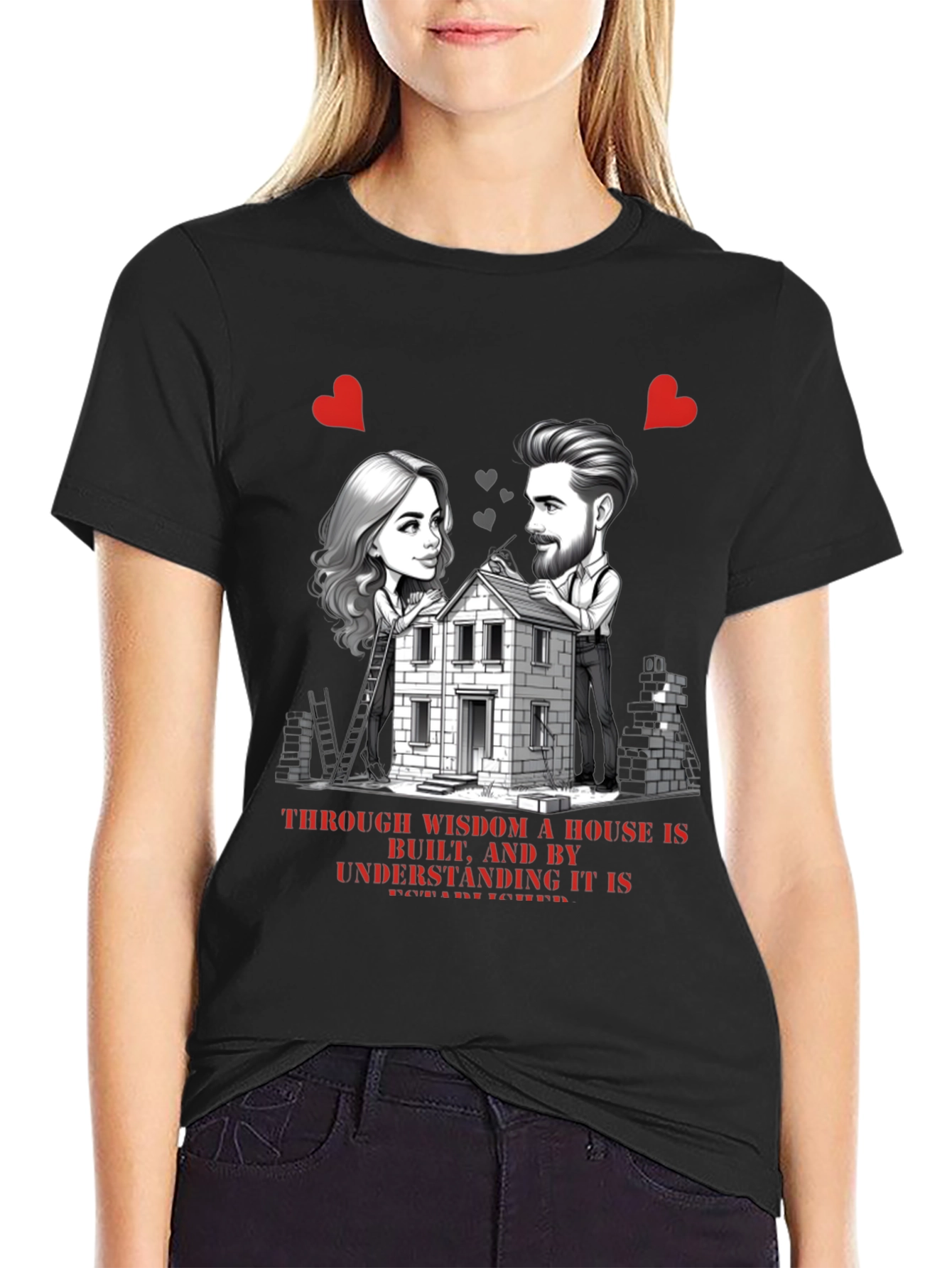 Wisdom House Black Graphic T-Shirt
