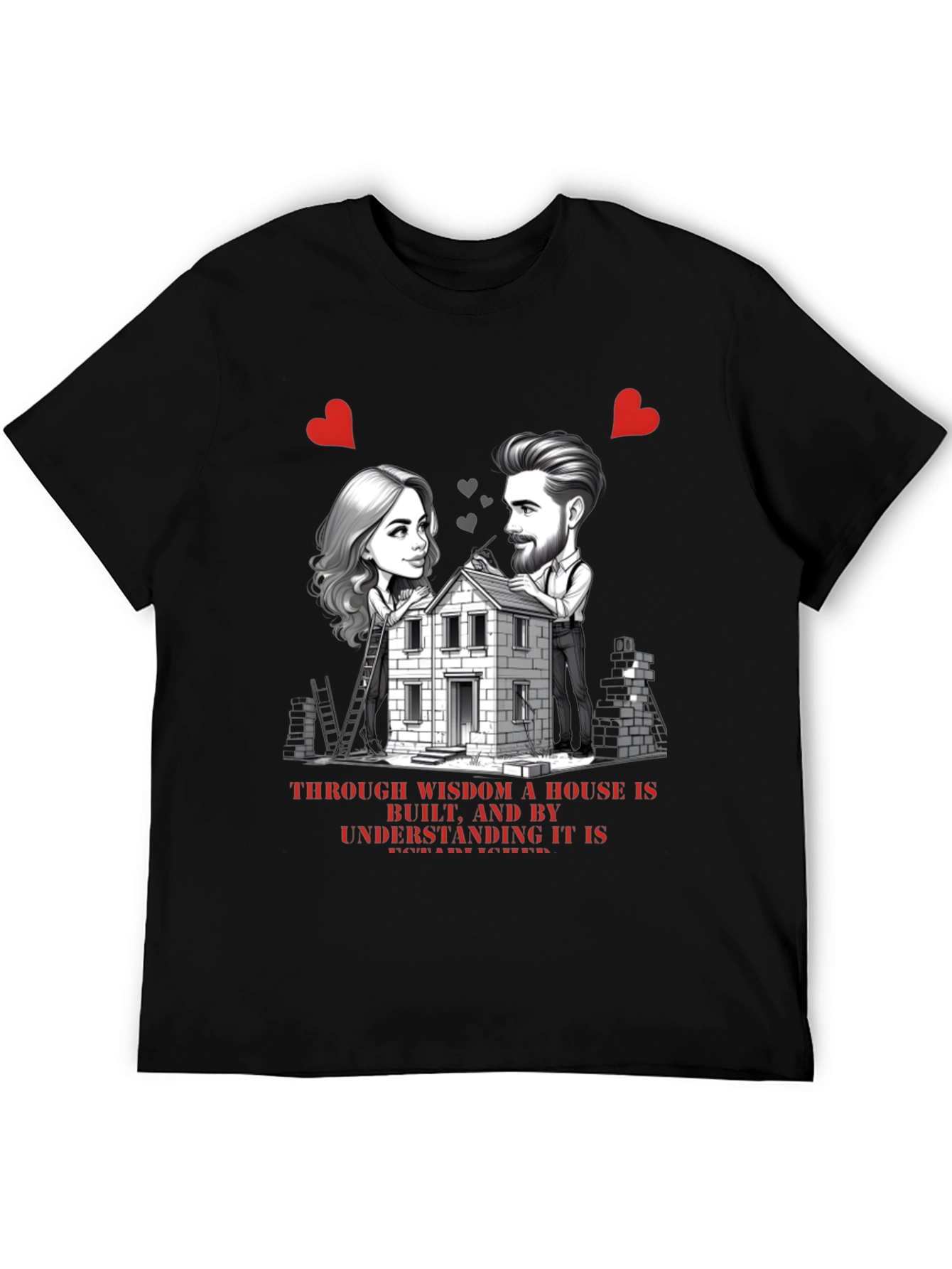 Wisdom House Black Graphic T-Shirt