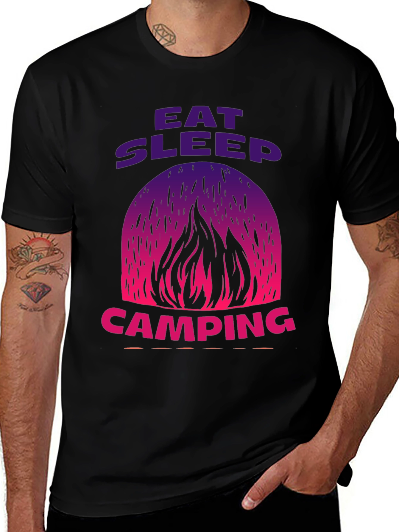 Eat Sleep Camping Graphic T-Shirt