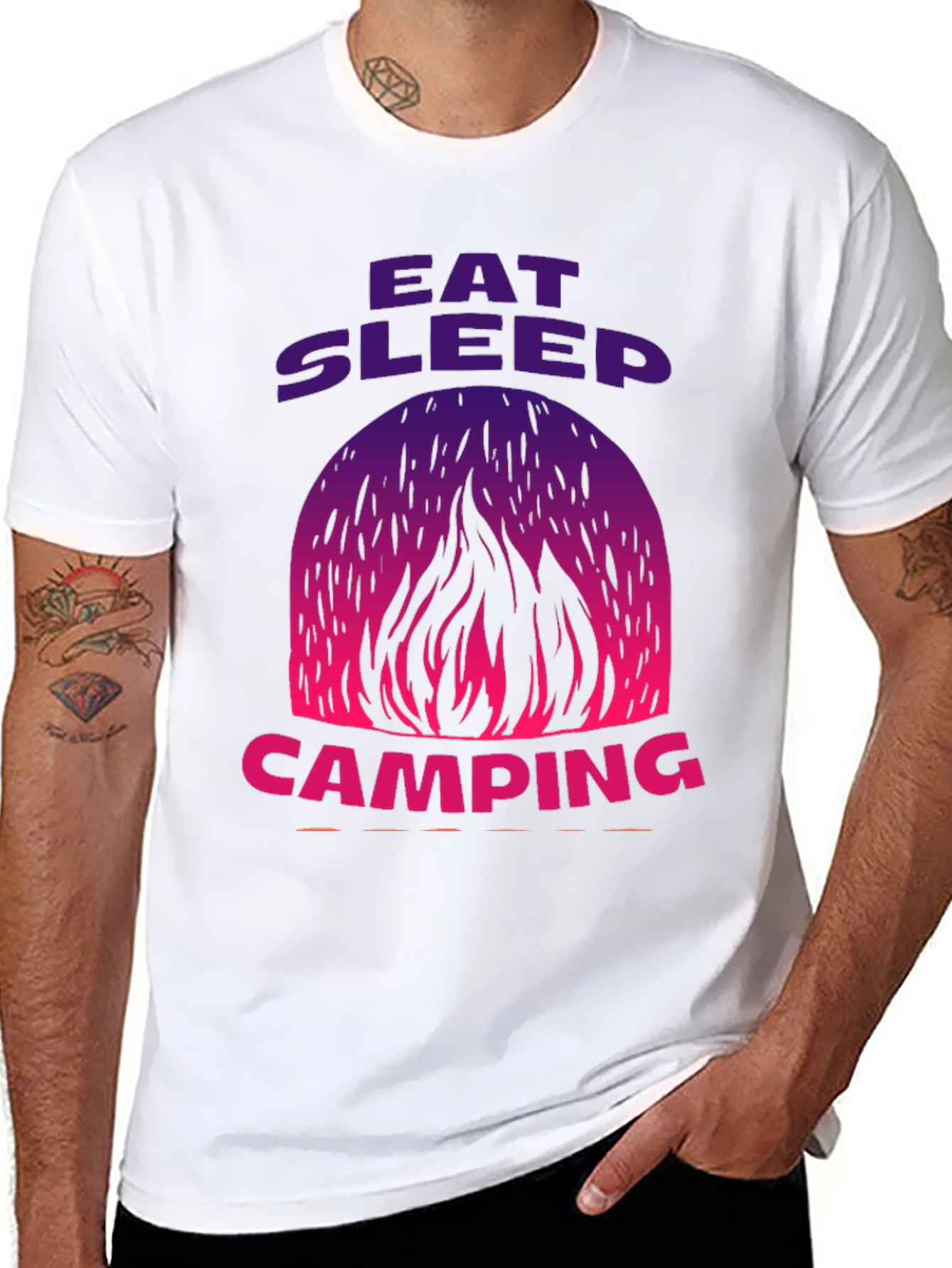 Eat Sleep Camping Graphic T-Shirt