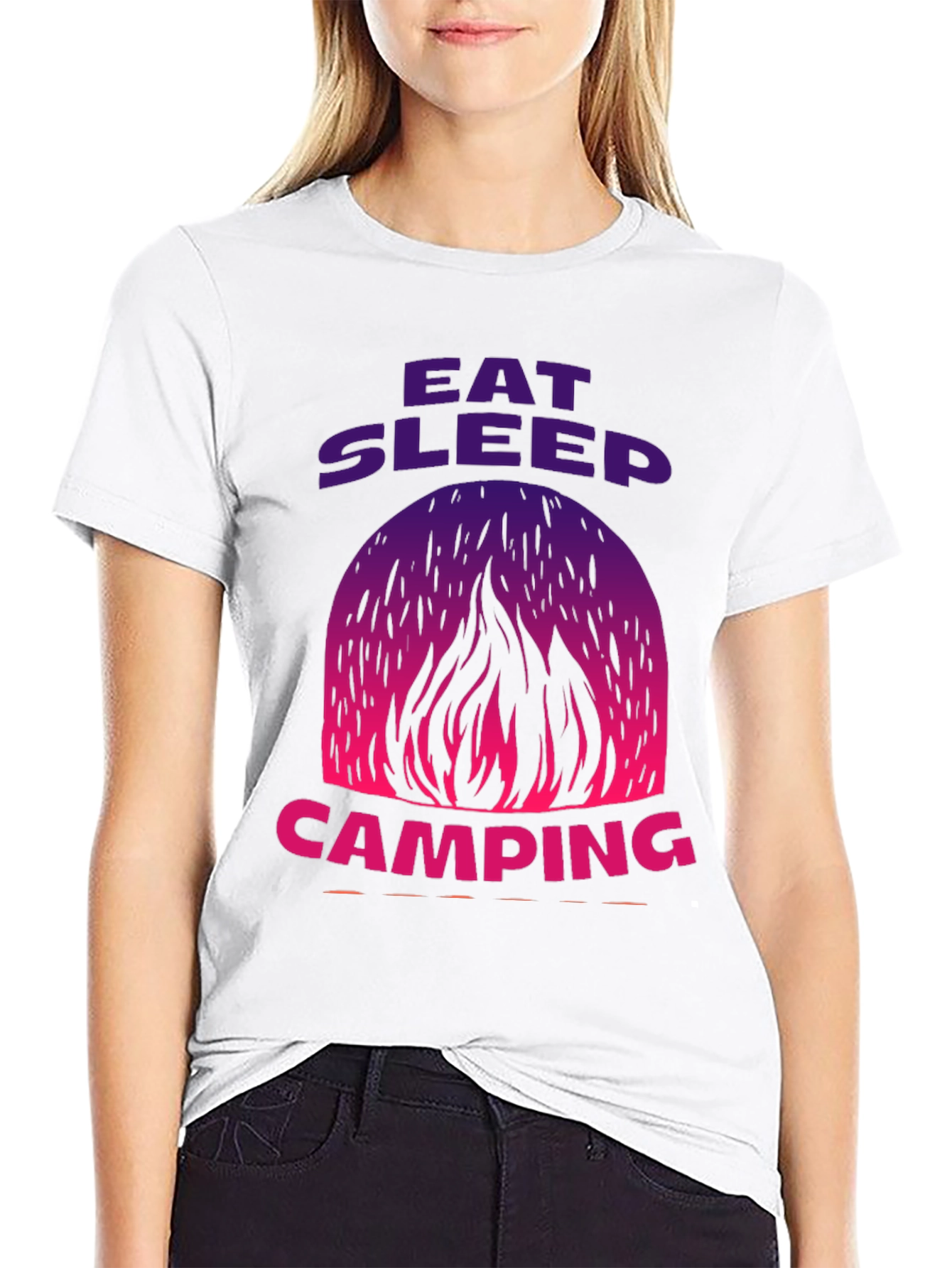 Eat Sleep Camping Graphic T-Shirt