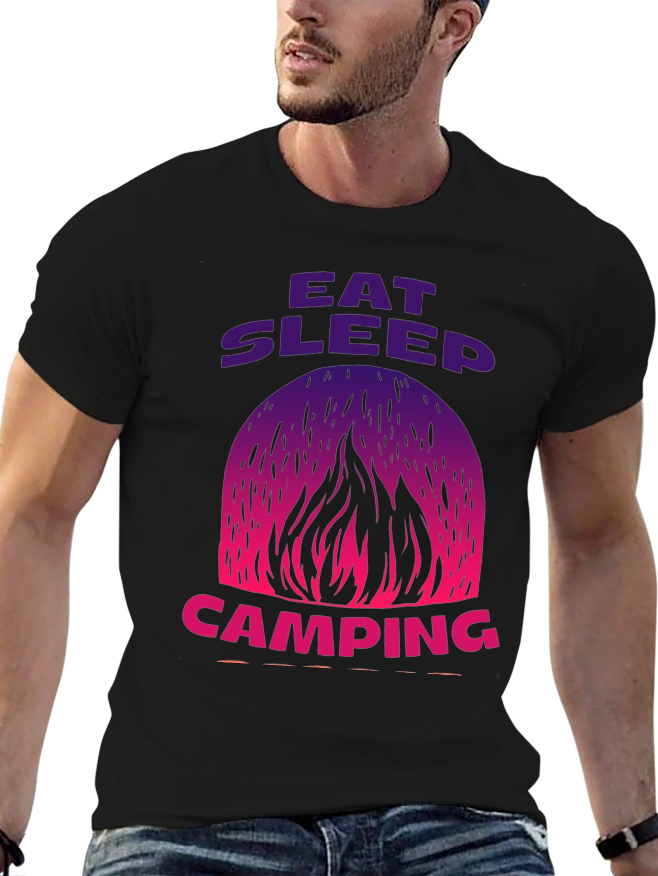 Eat Sleep Camping Graphic T-Shirt