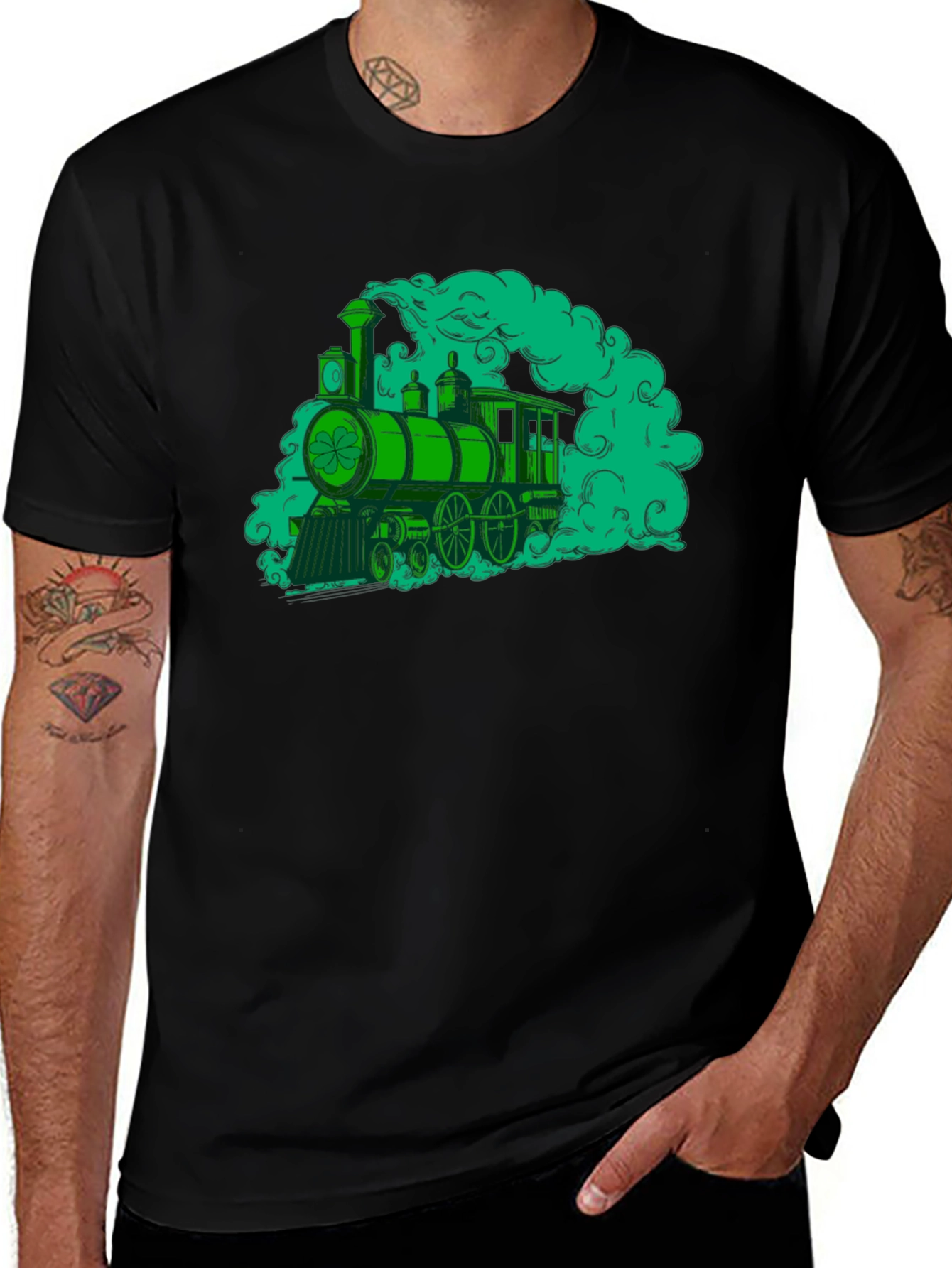 Green Steam Train T-Shirt
