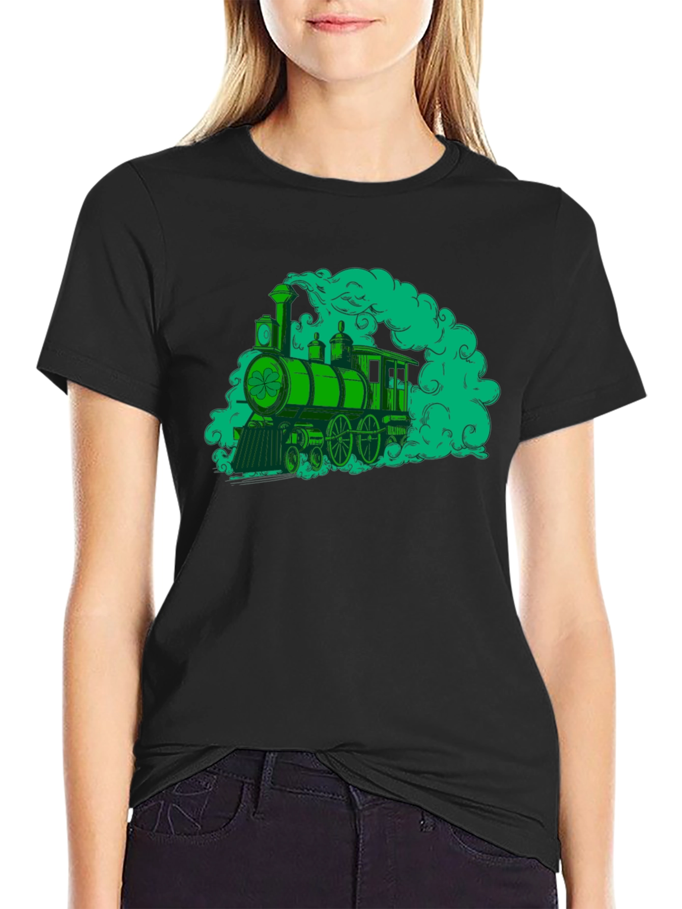 Green Steam Train T-Shirt