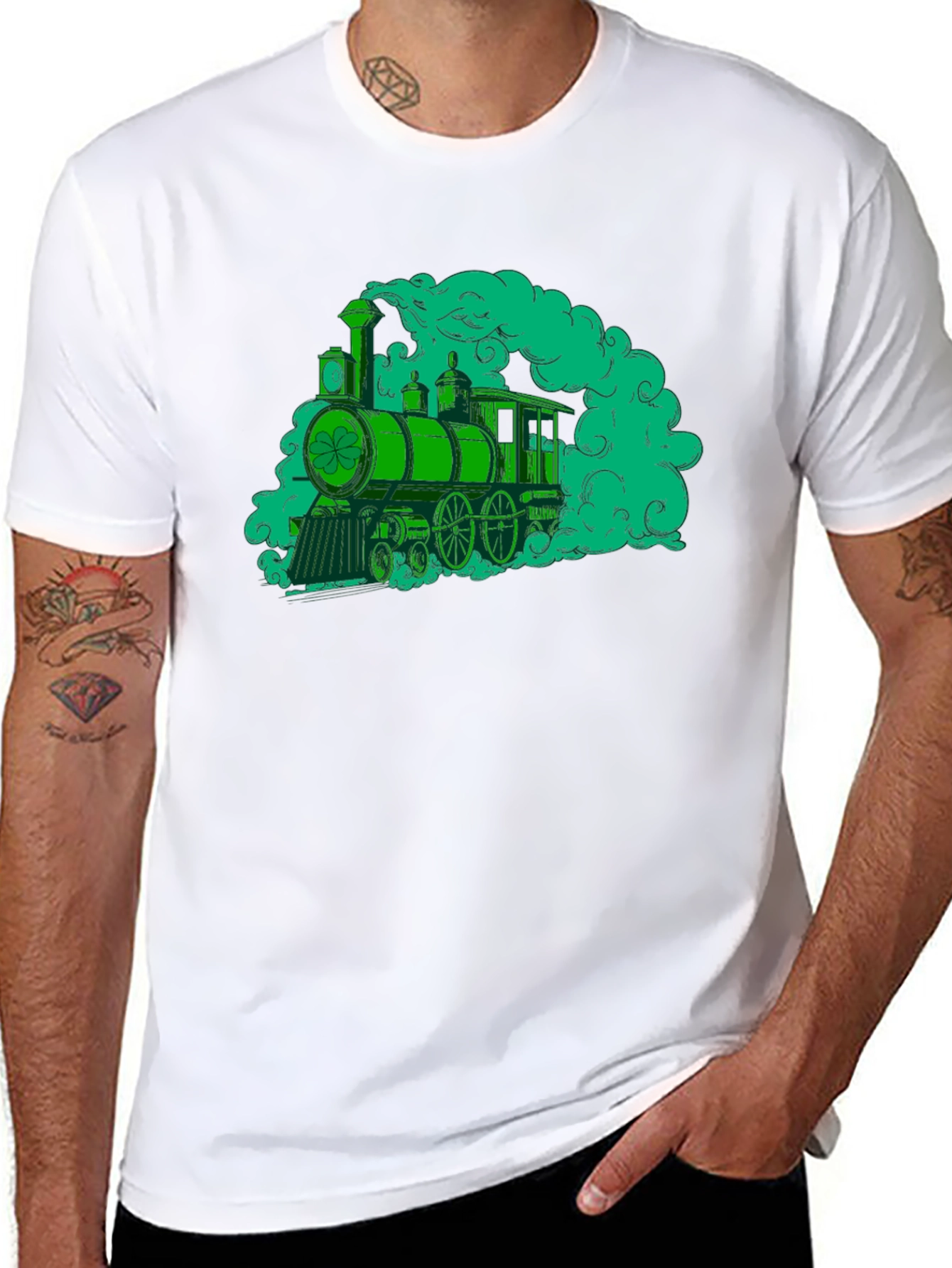 Green Steam Train T-Shirt