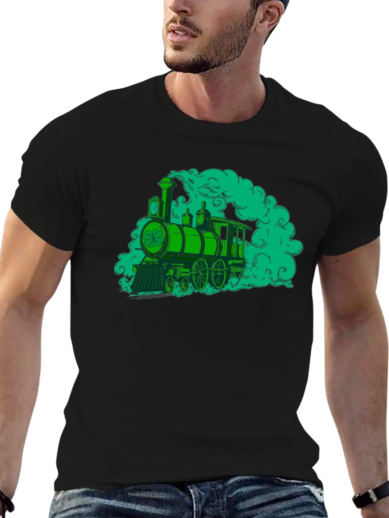 Green Steam Train T-Shirt
