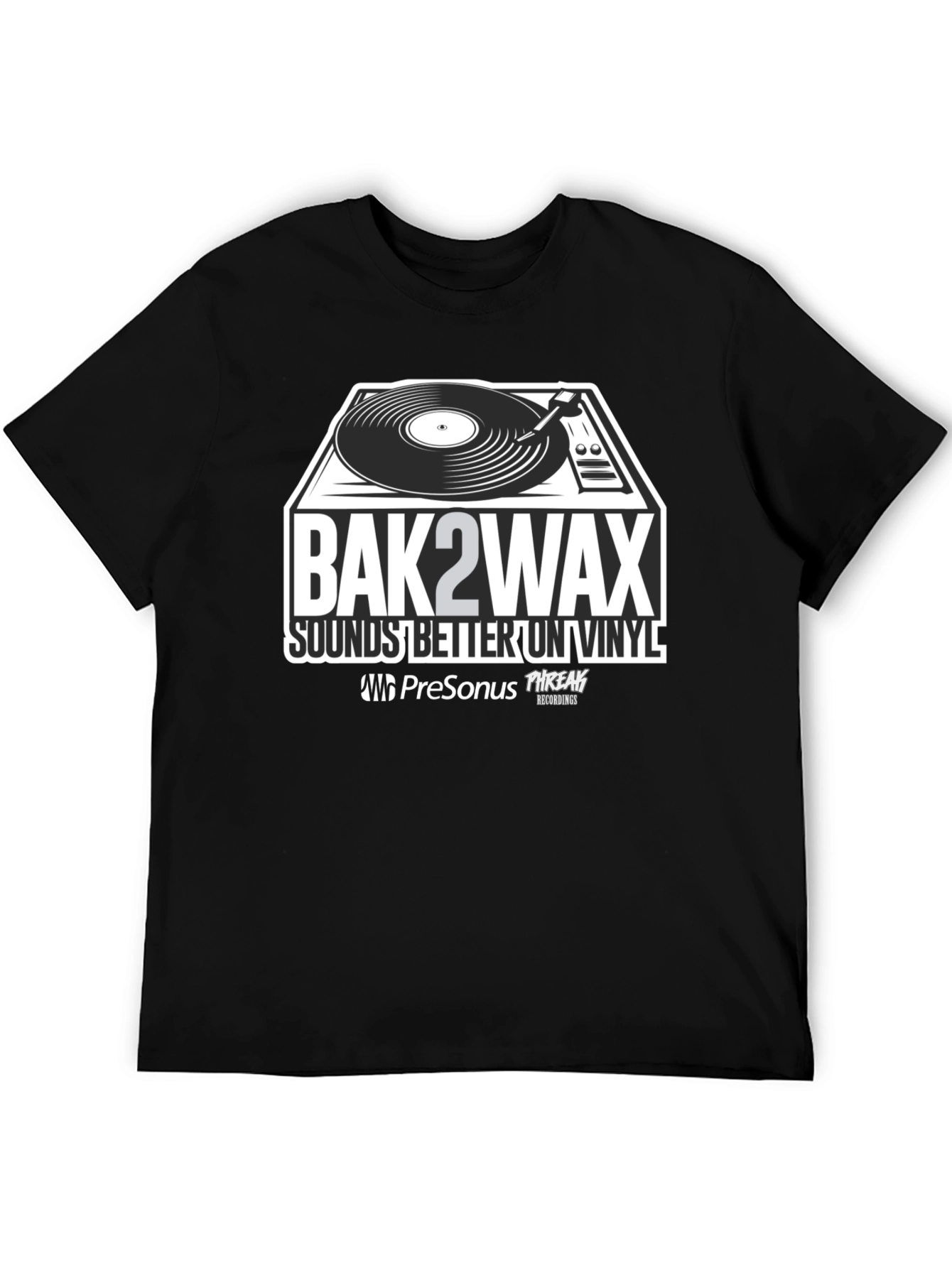 Bak2Wax Sounds Better On Vinyl Graphic T-Shirt
