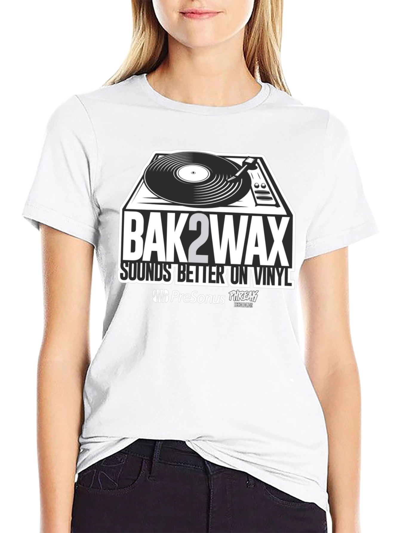 Bak2Wax Sounds Better On Vinyl Graphic T-Shirt