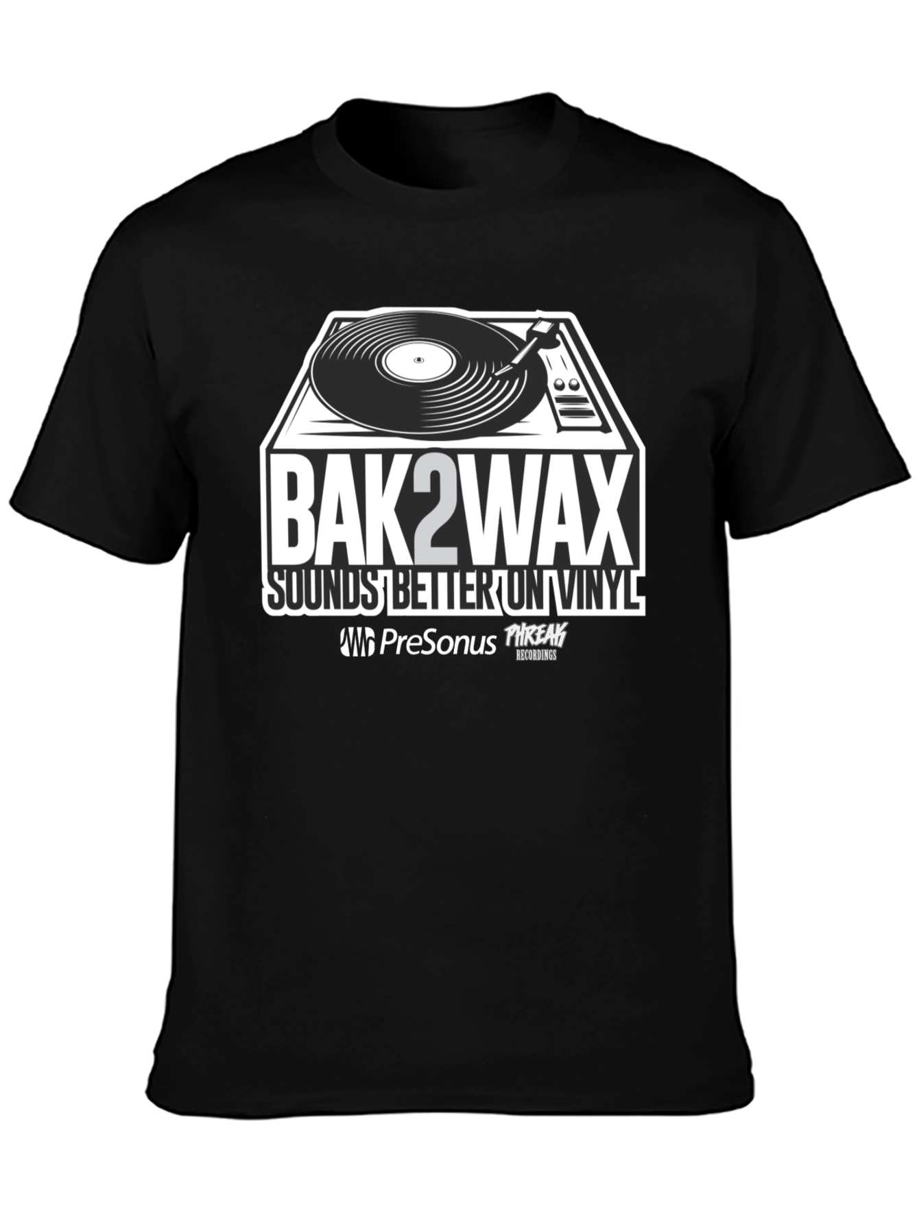 Bak2Wax Sounds Better On Vinyl Graphic T-Shirt