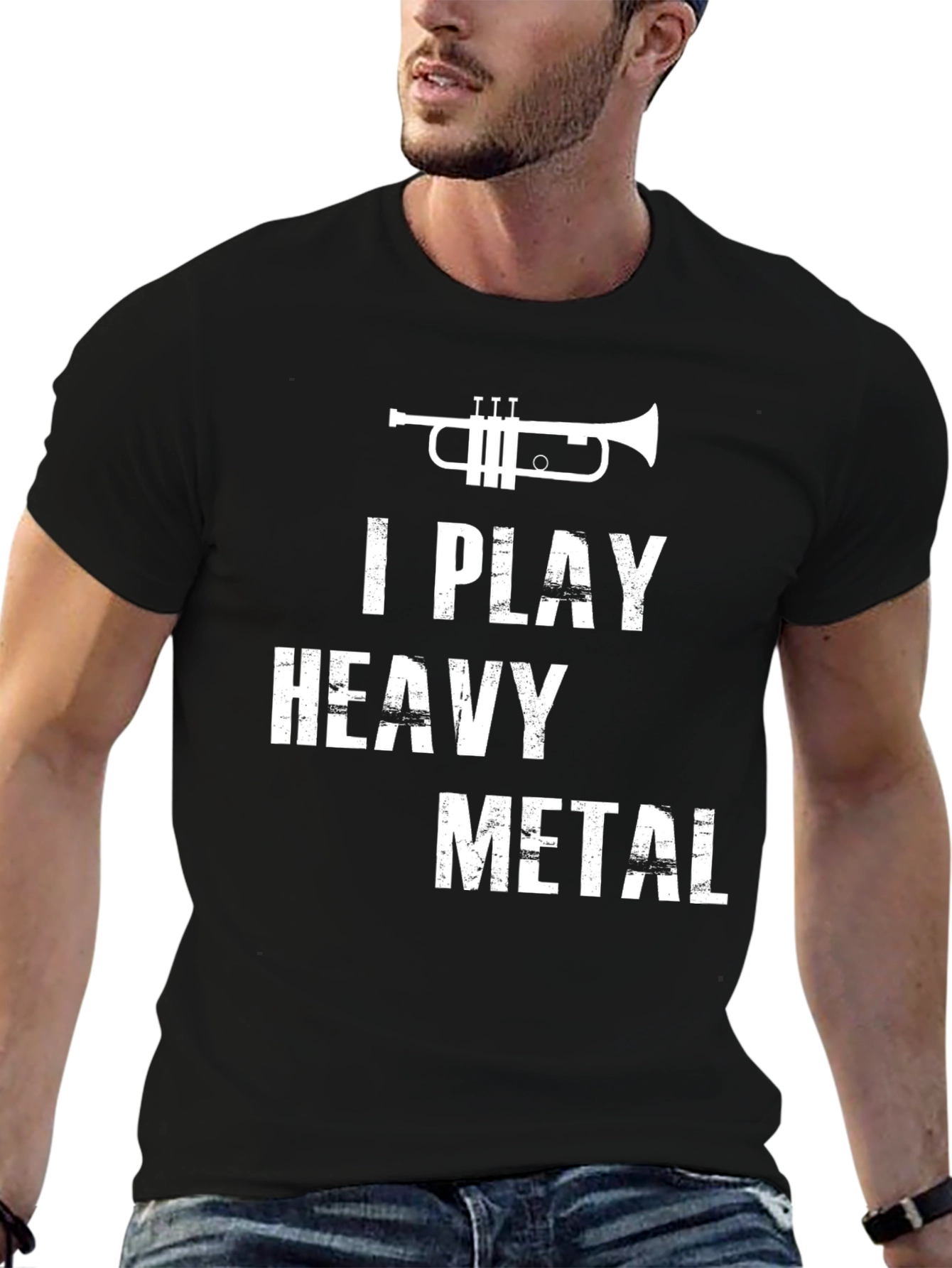 I Play Heavy Metal Trumpet Graphic Tee