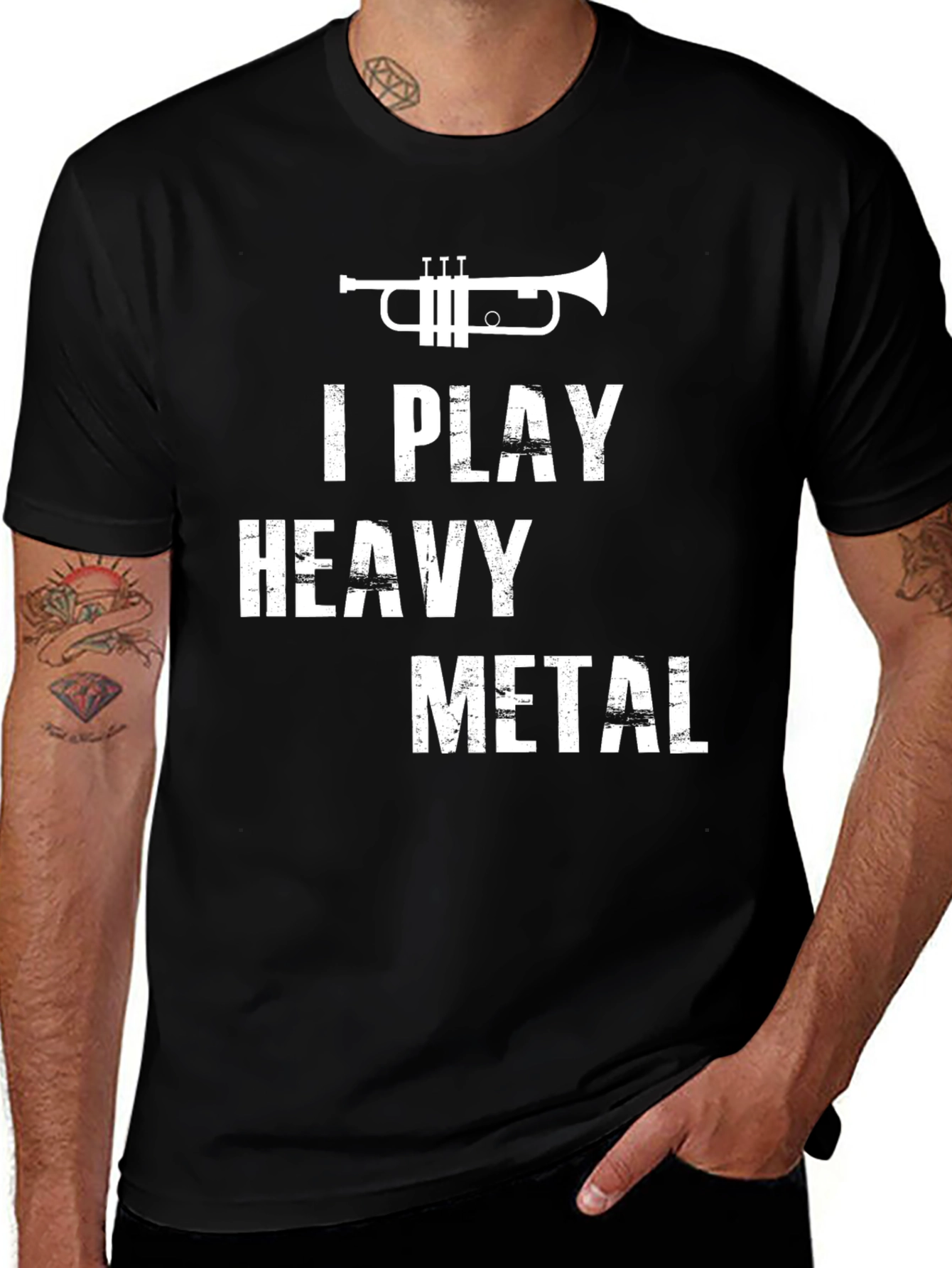 I Play Heavy Metal Trumpet Graphic Tee