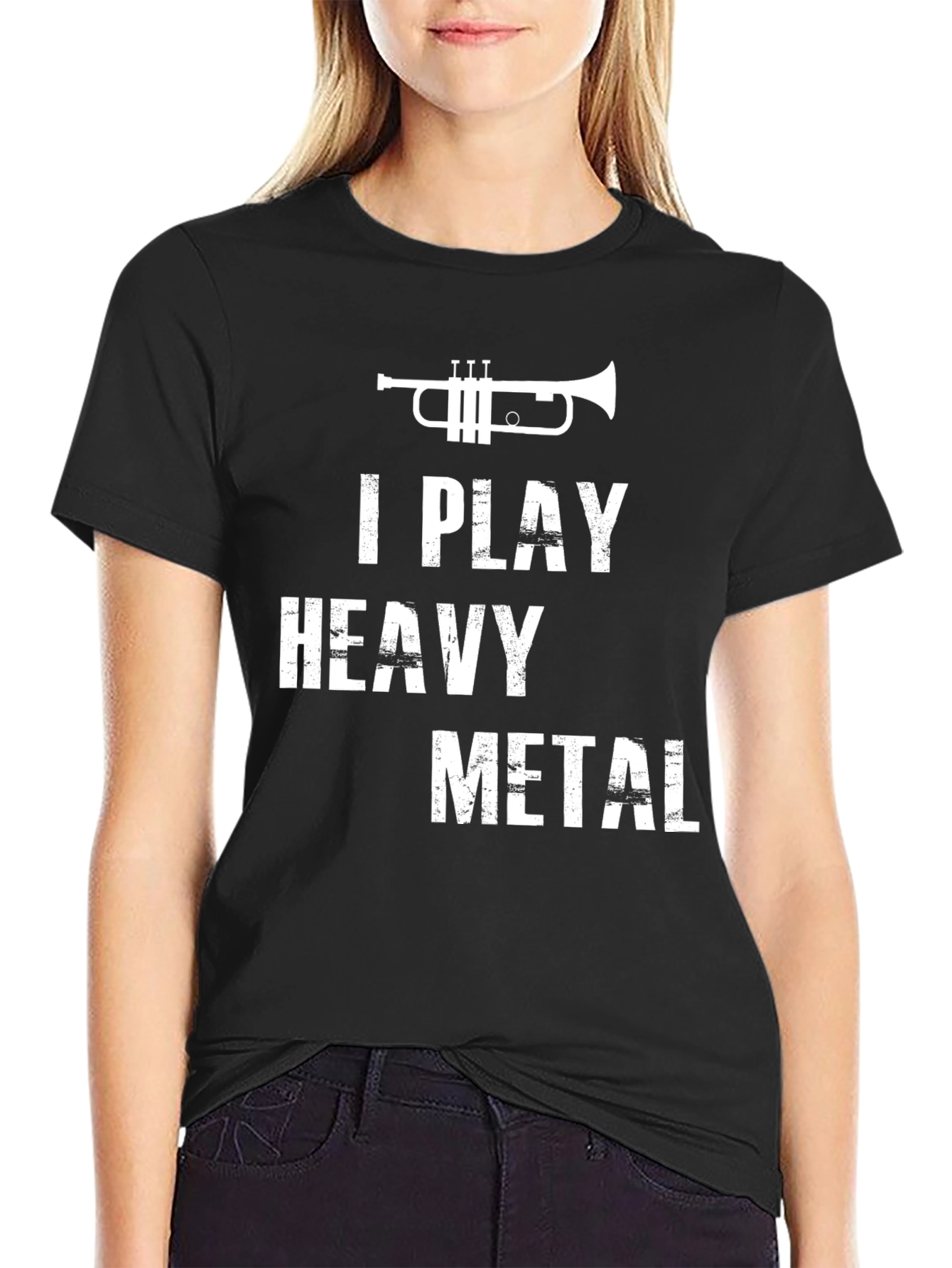 I Play Heavy Metal Trumpet Graphic Tee