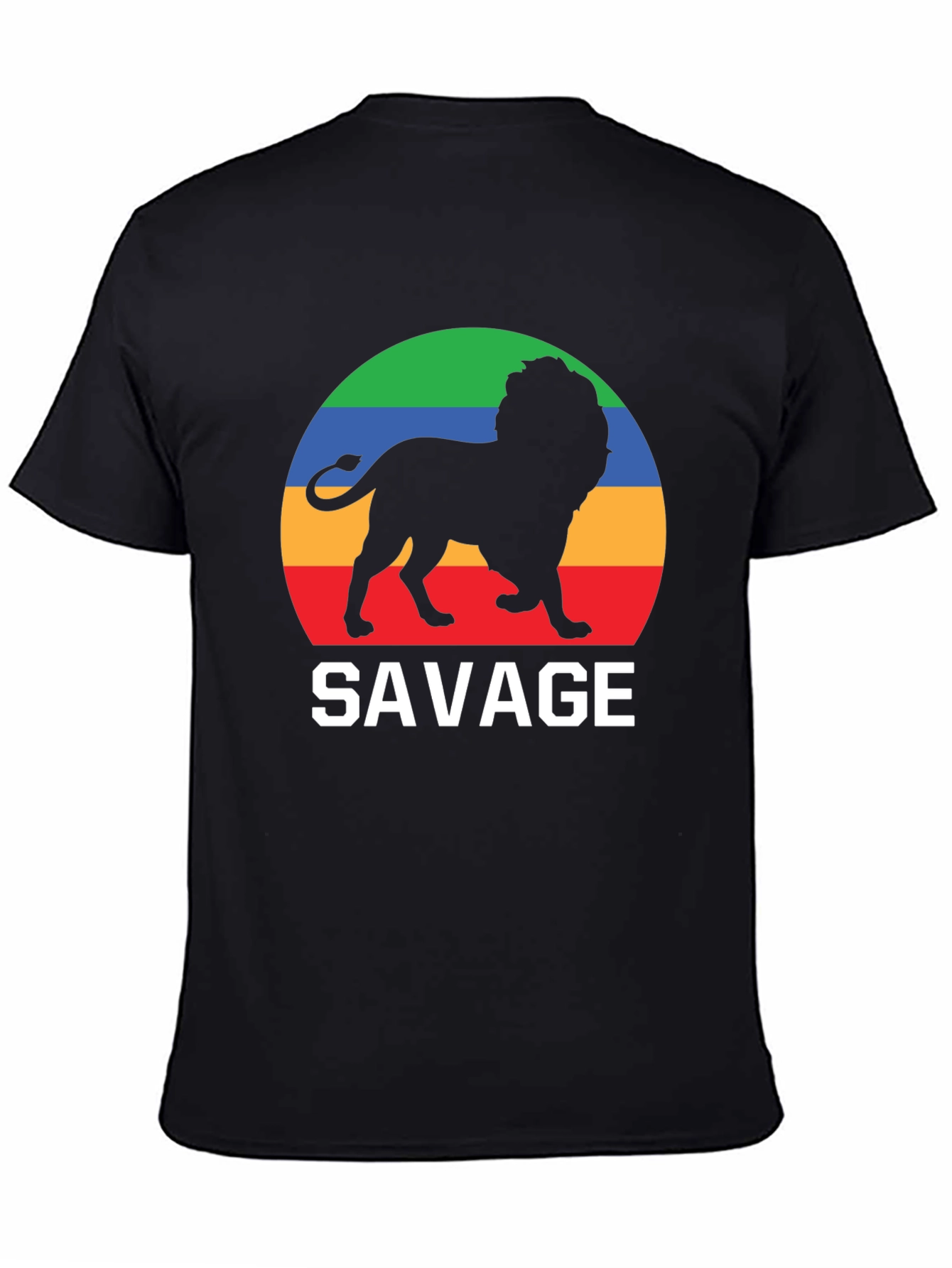 Savage Lion Graphic Tee - Bold Black T-Shirt