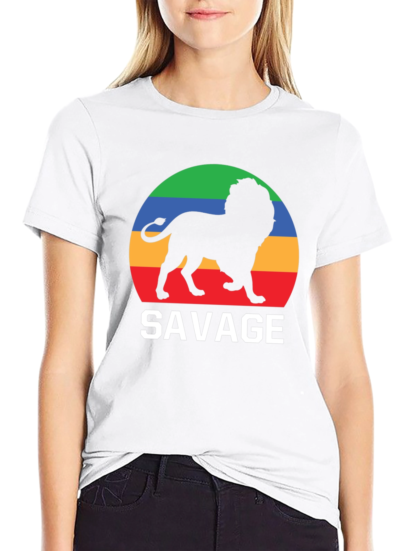 Savage Lion Graphic Tee - Bold Black T-Shirt
