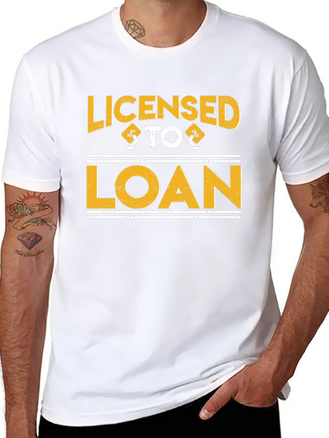 Licensed to Loan Black Cotton T-Shirt