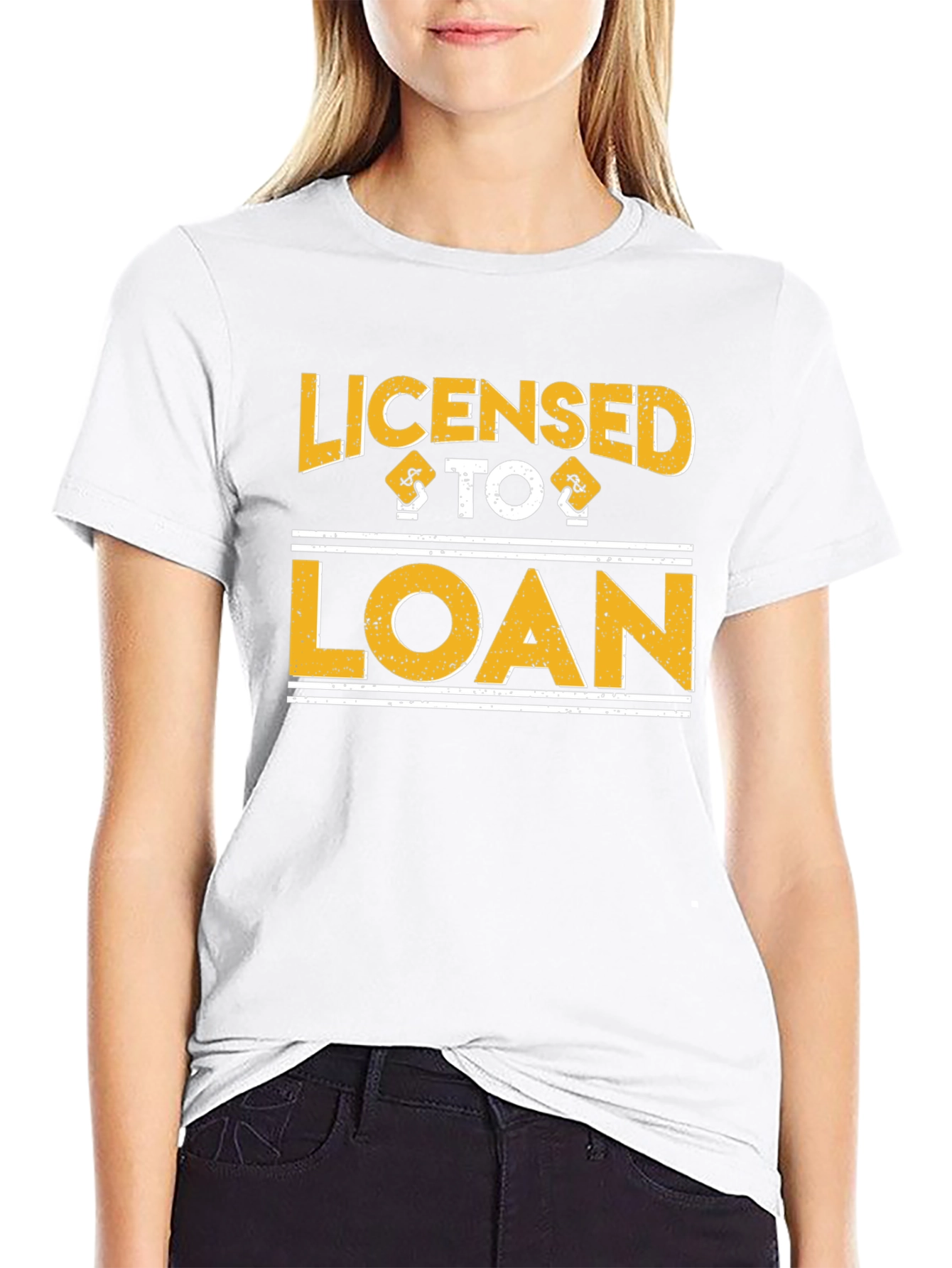 Licensed to Loan Black Cotton T-Shirt