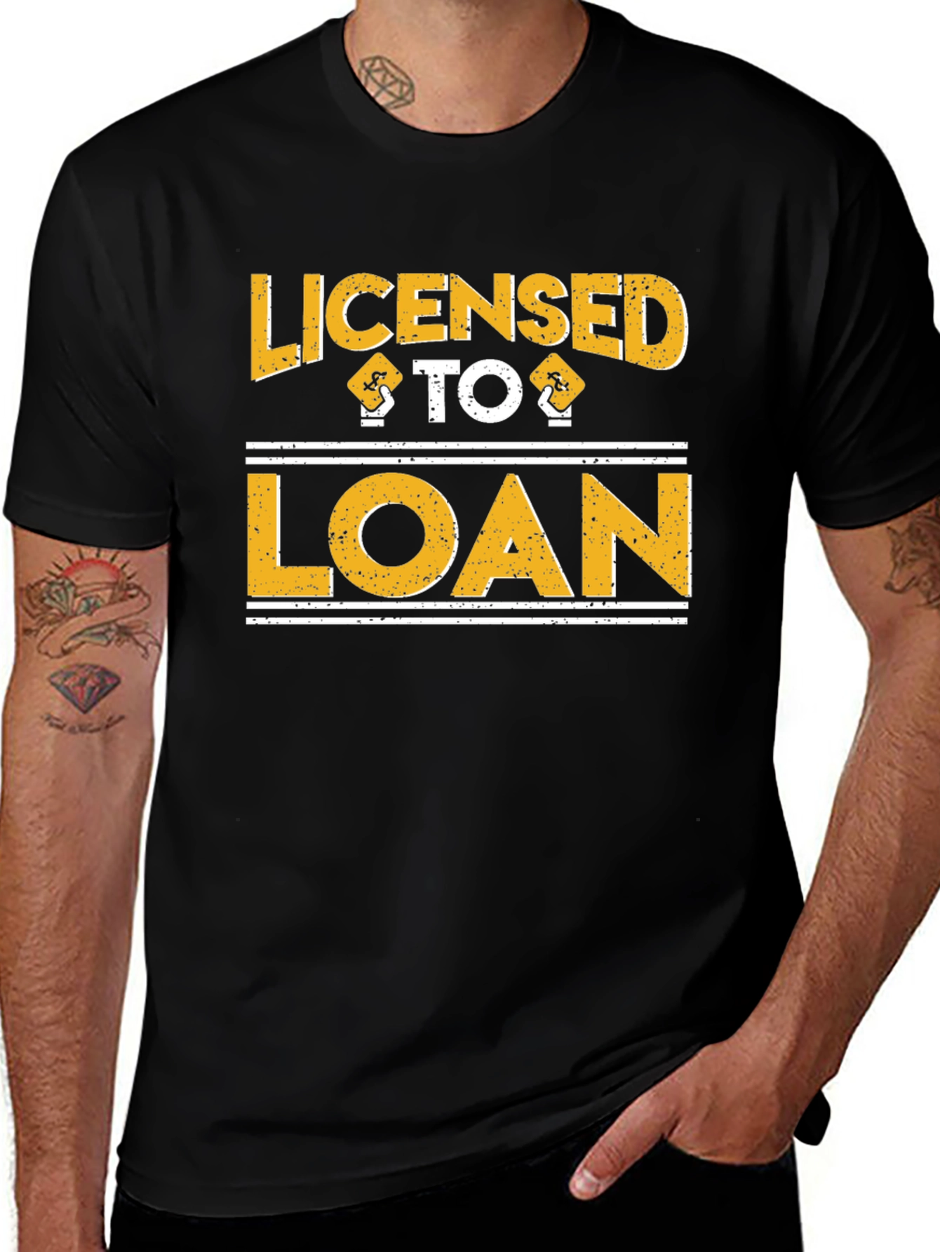 Licensed to Loan Black Cotton T-Shirt