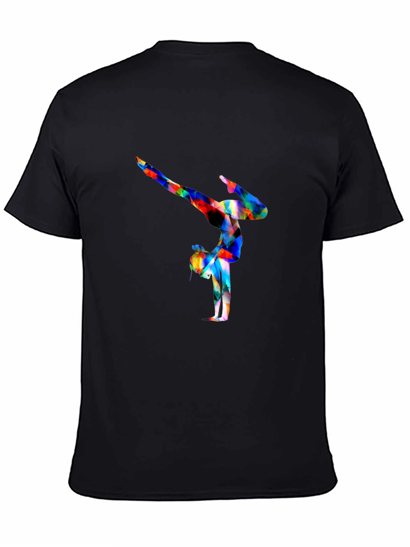 Gymnast Graphic Tee - Black Cotton
