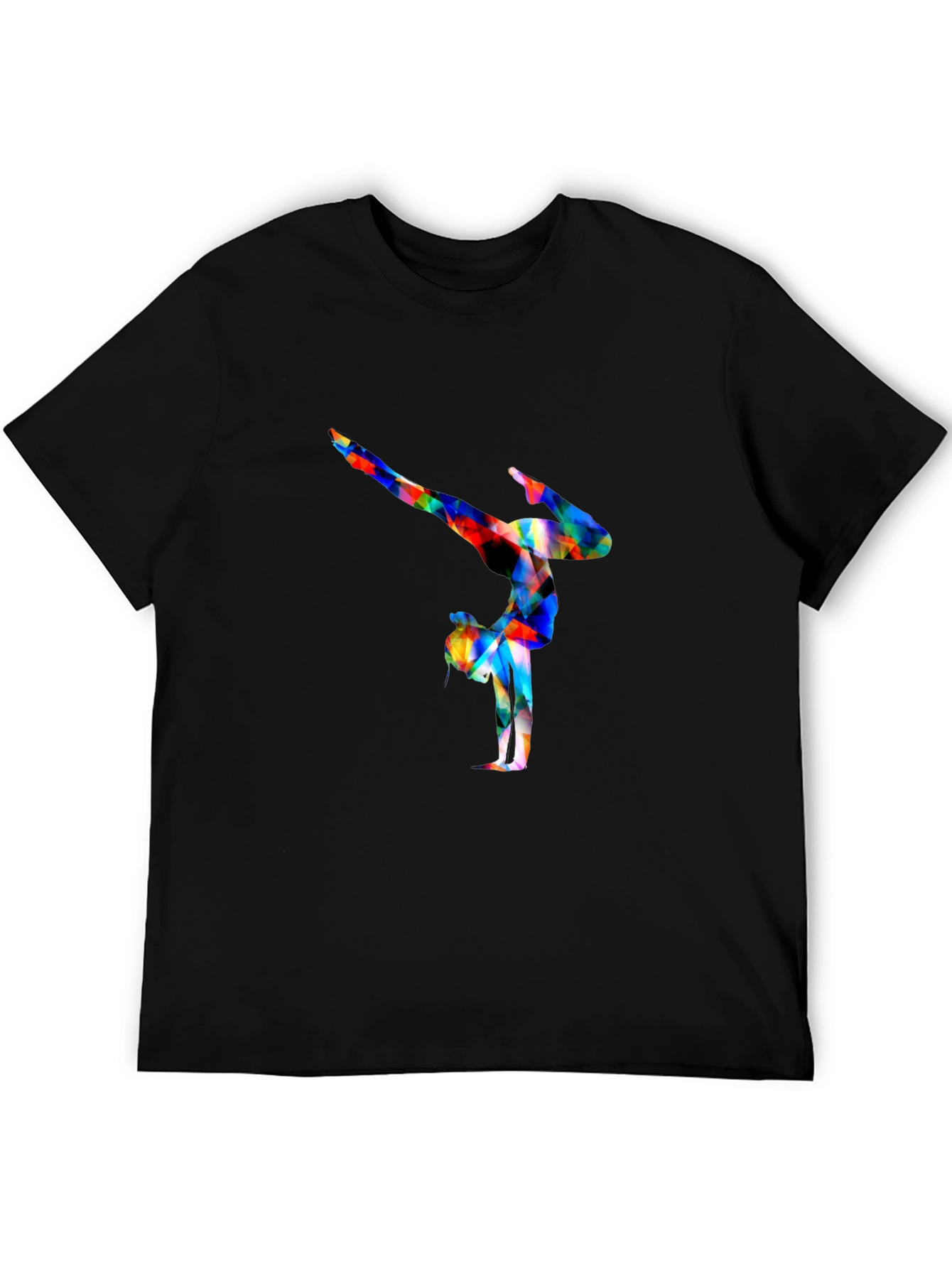 Gymnast Graphic Tee - Black Cotton