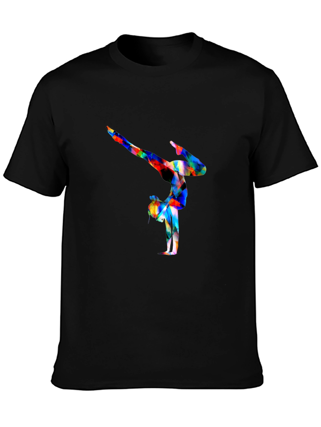 Gymnast Graphic Tee - Black Cotton
