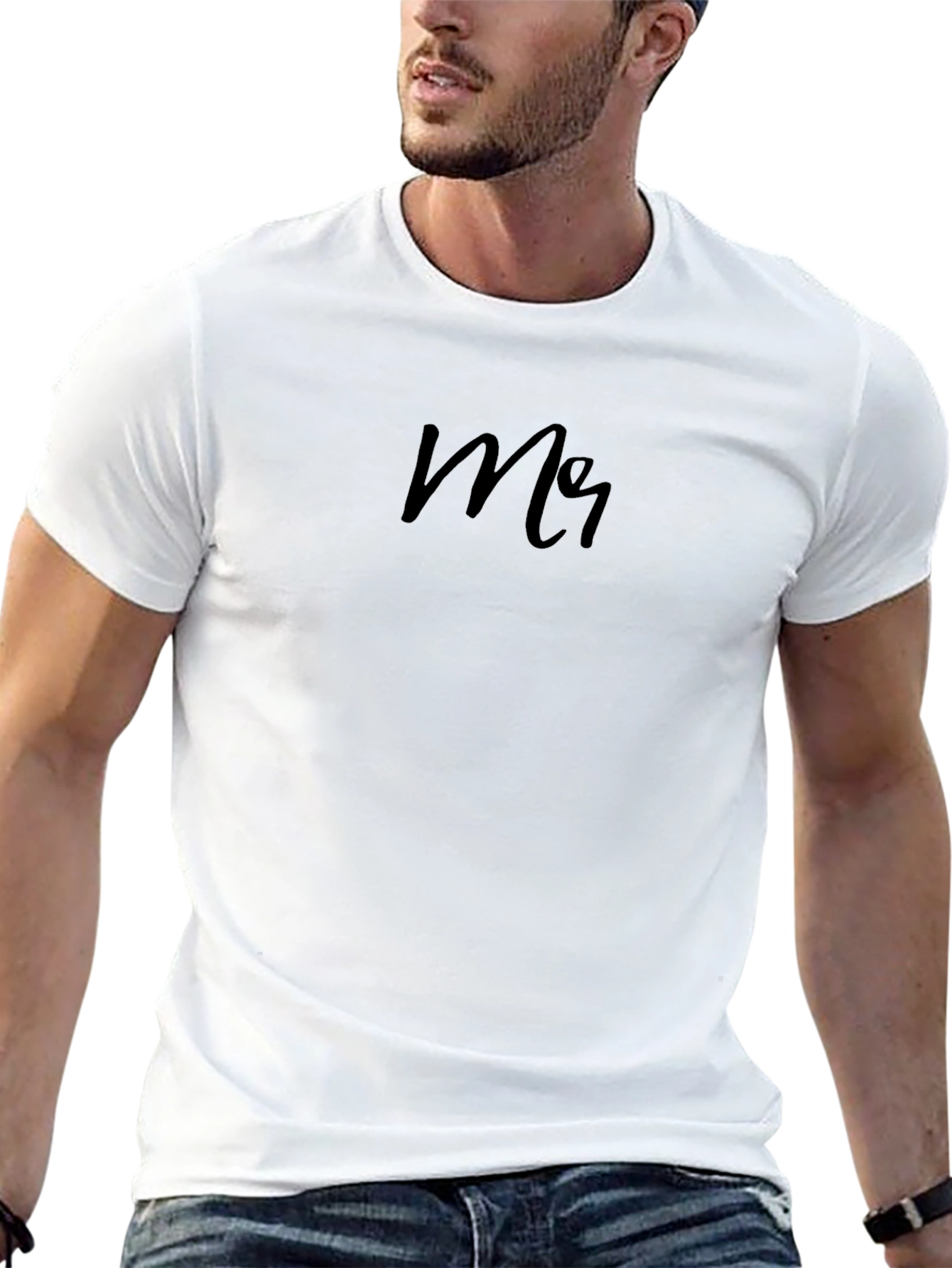 Minimalist Black Mr Crew Neck T-Shirt
