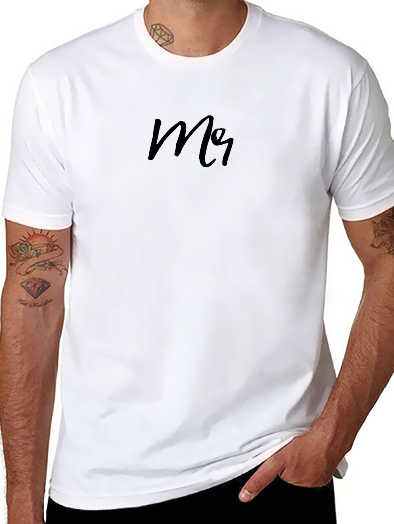 Minimalist Black Mr Crew Neck T-Shirt