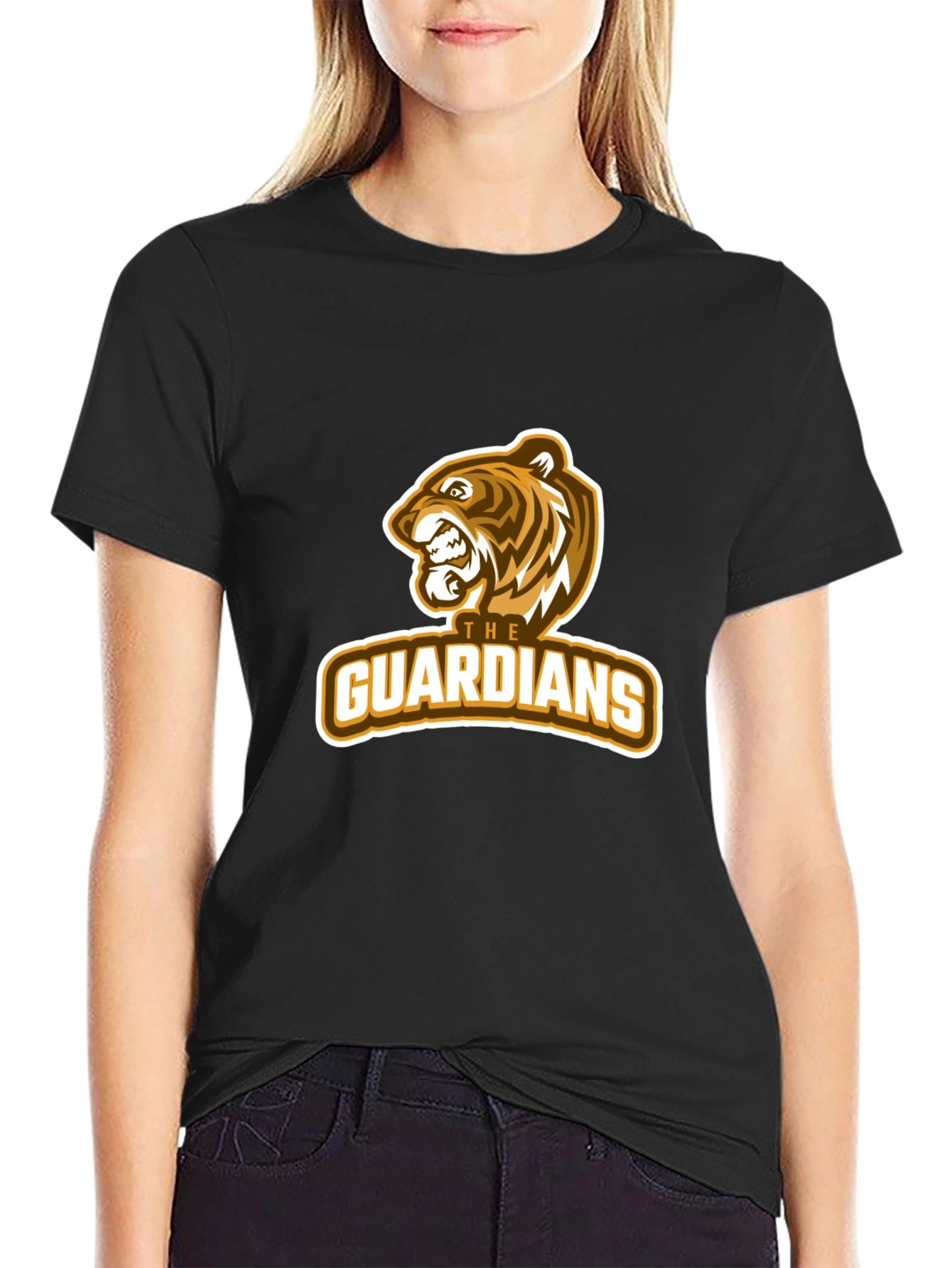 Guardians Tiger Graphic Black T-Shirt