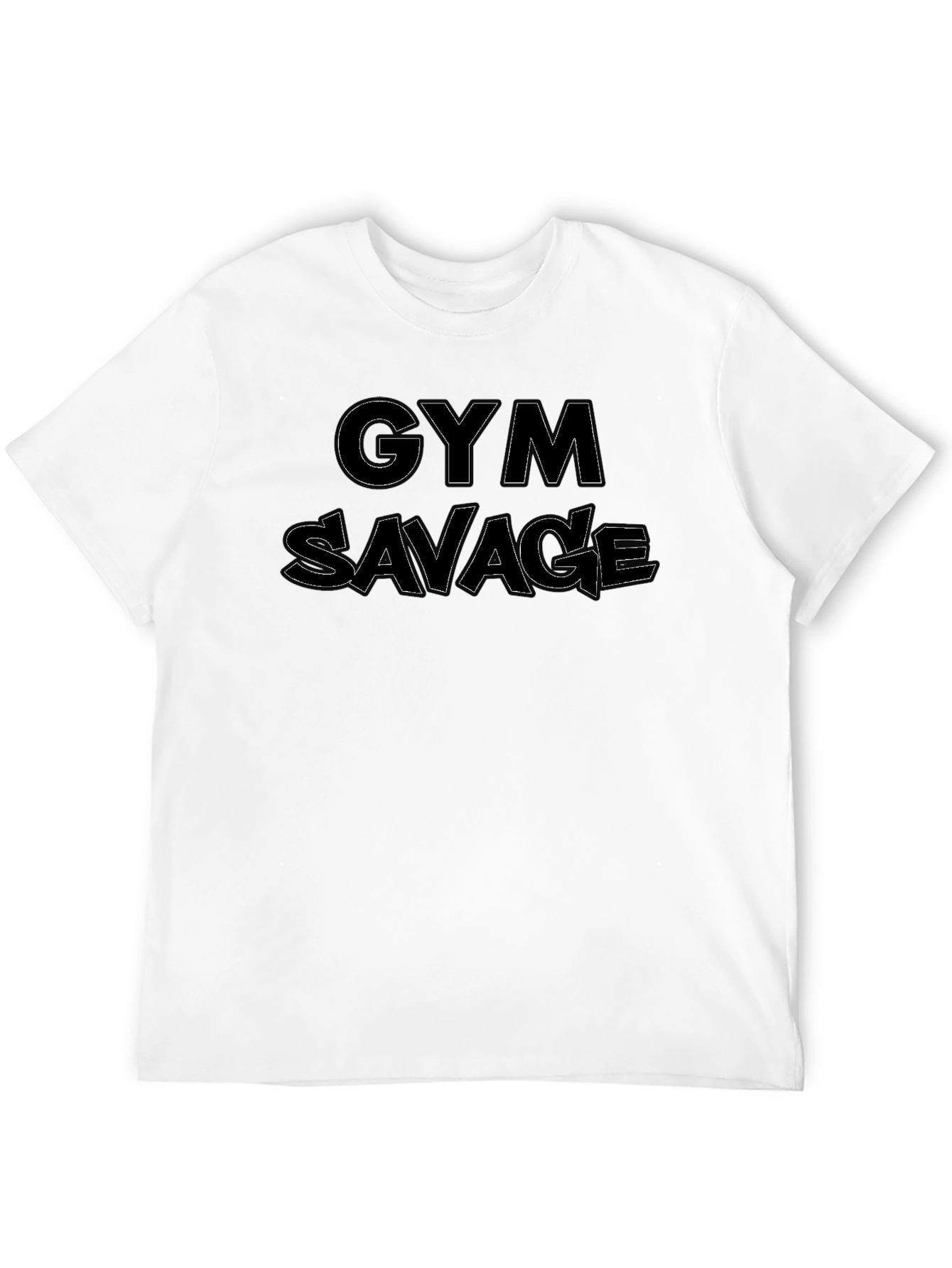 Gym Savage Black Graphic Tee - Workout Apparel