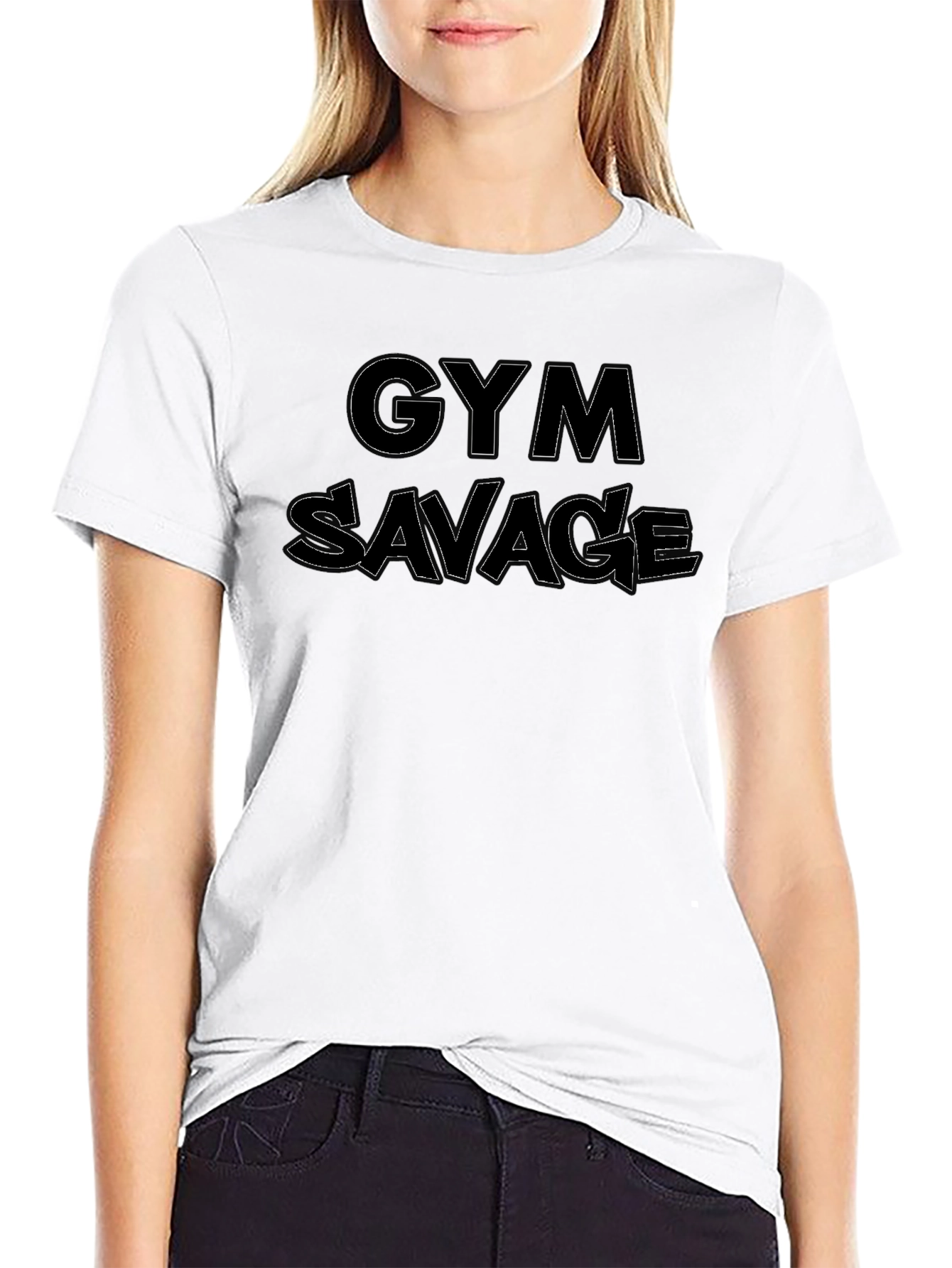 Gym Savage Black Graphic Tee - Workout Apparel