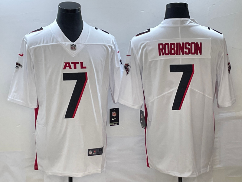Men's Atlanta Falcons Bijan Robinson #7 White Game Jerseys