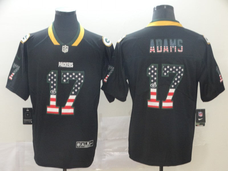 Men's Green Bay Packers Davante Adams #17 Black Alternate Game Jerseys