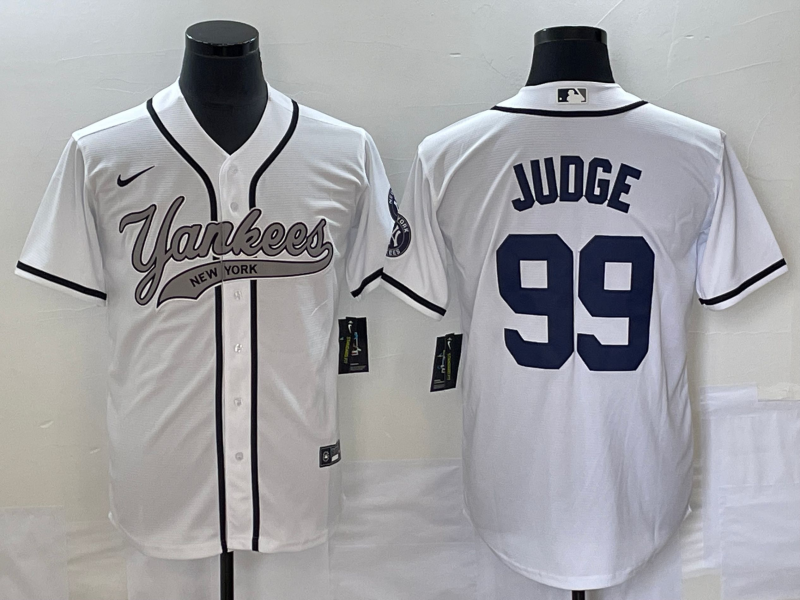 Men's New York Yankees Aaron Judge #99 White Player Jerseys Joint Edition