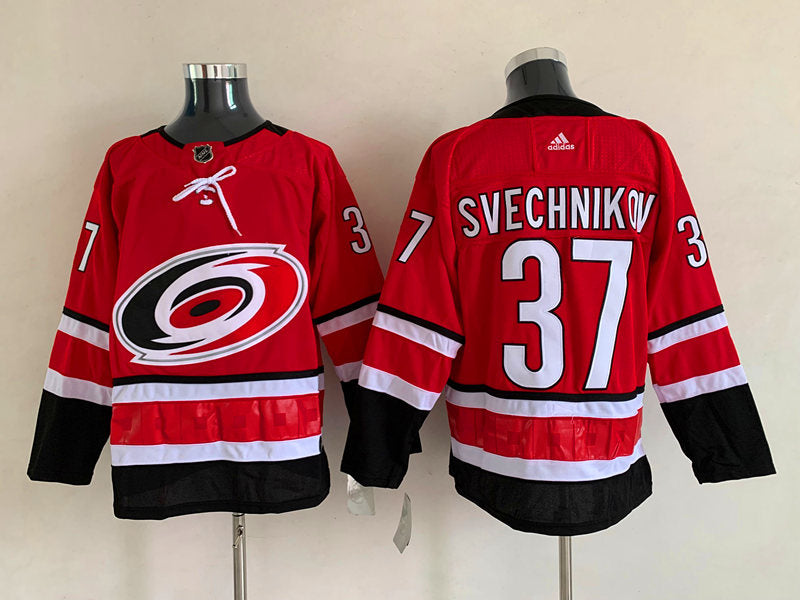 Men's Carolina Hurricanes Andrei Svechnikov #37 Red Player Jerseys