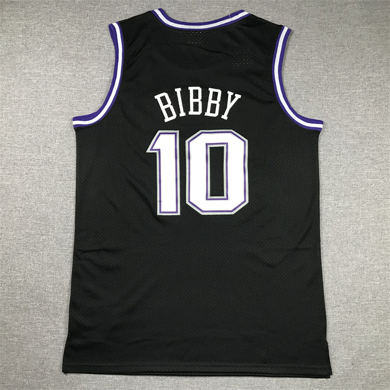 Men's Sacramento Kings Domantas Sabonis #10 Black Hardwood Classics Swingman Jerseys