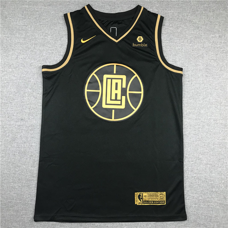 Men's LA Clippers Kawhi Leonard #2 NBA Black Player Jerseys