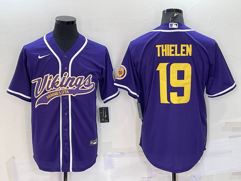 Men's Minnesota Vikings Adam Thielen #19 Purple Player Jerseys Joint Edition