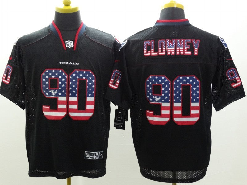 Men's Houston Texans Jadeveon Clowney #90 Black Game Jerseys