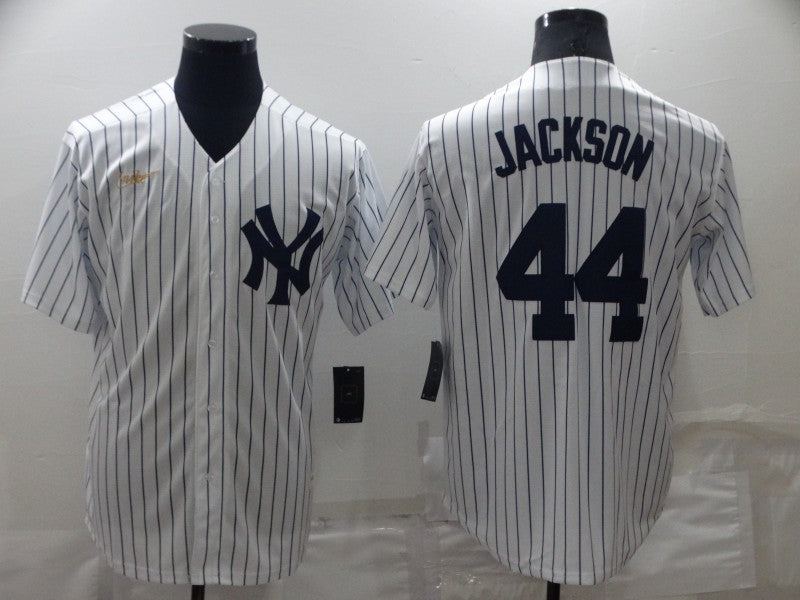 Men's New York Yankees Reggie Jackson #44 White Replica Baseball Jerseys