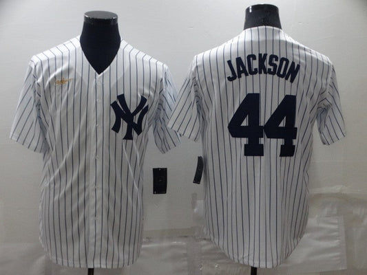 Men's New York Yankees Reggie Jackson #44 White Replica Baseball Jerseys