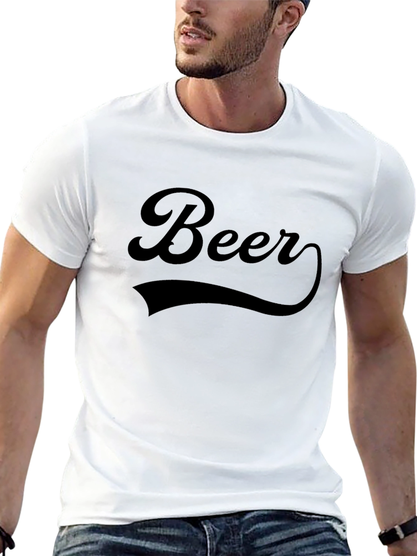 Beer Graphic Black T-Shirt
