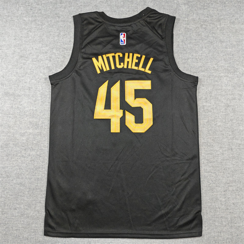Men's Cleveland Cavaliers Donovan Mitchell #45 Black Swingman Jerseys - Statement Edition