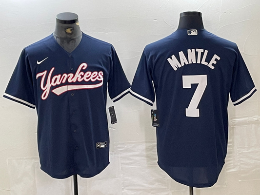 Men's New York Yankees Mickey Mantle #7 Navy Limited Player Jerseys