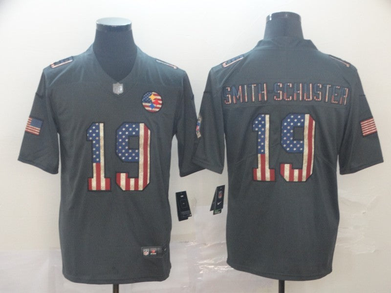 Men's Pittsburgh Steelers JuJu Smith-Schuster #19 Black Authentic Game Jerseys